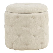 Erindale Round Storage Ottoman - Linen
