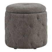 Erindale Round Storage Ottoman - Stone