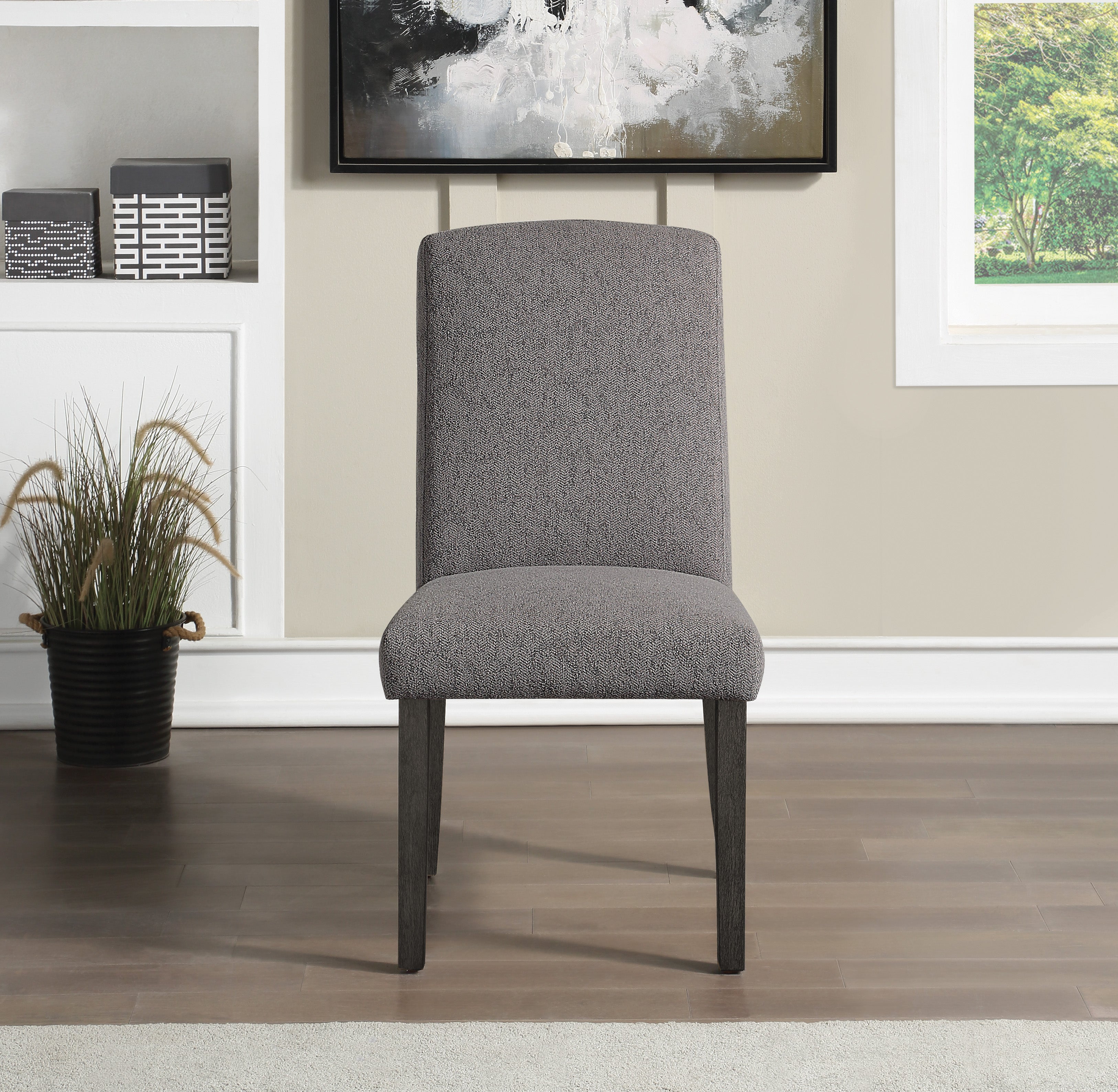 Everly Dining Chair 2pk - Charcoal