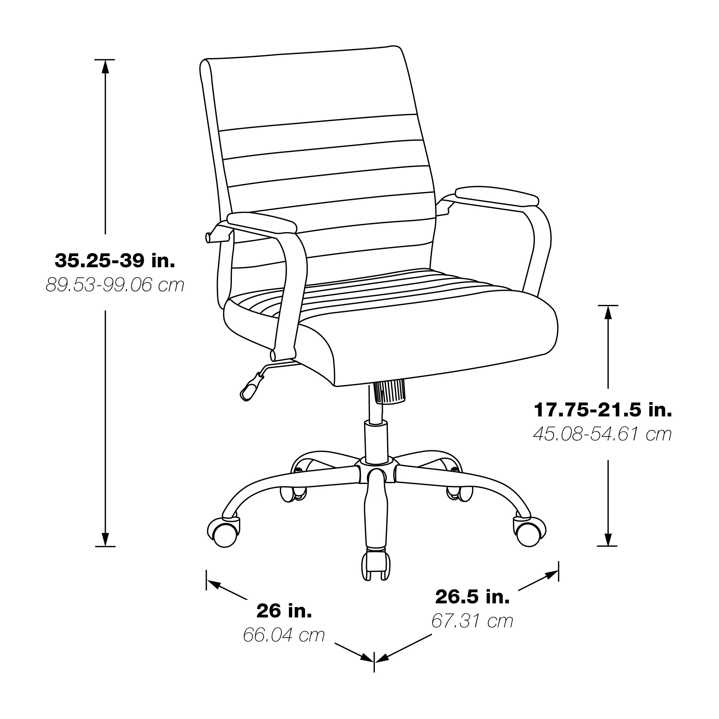 Mid-Back Office Chair - Blue