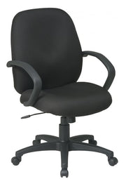 Executive Mid Back Managers Chair with Fabric Back - Custom R Grade Fabric
