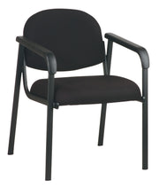 Designer Plastic Visitor Chair with Shell Back - Black