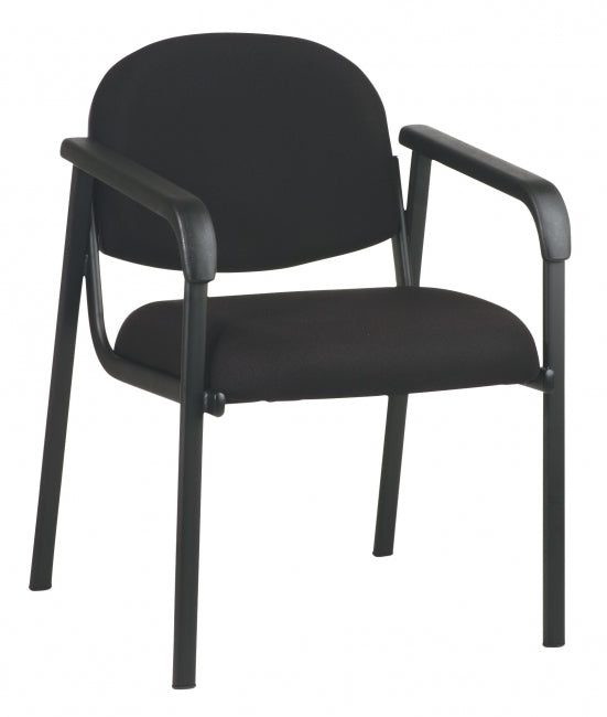 Designer Plastic Visitor Chair with Shell Back - Custom B Grade Fabric