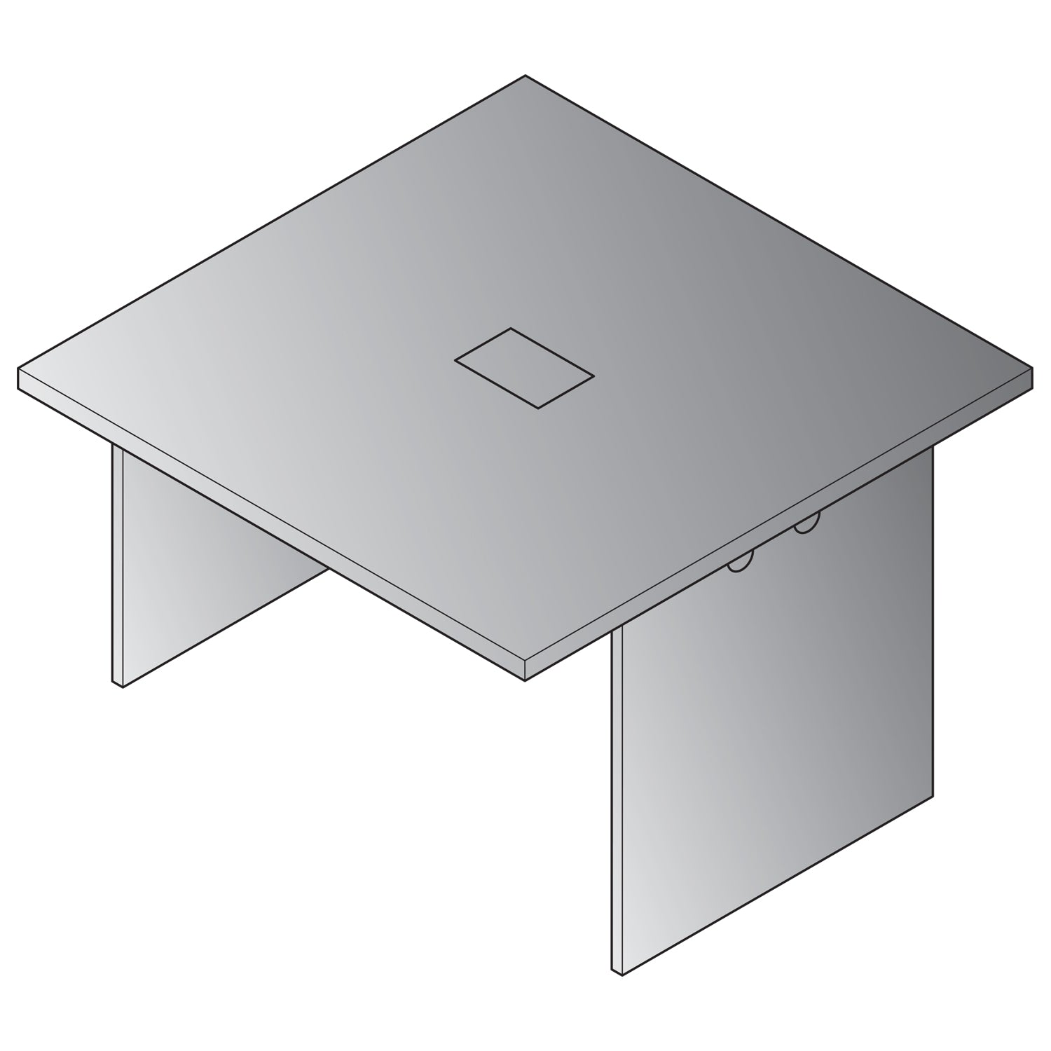 Expandable 48"X48" Table Component - Espresso