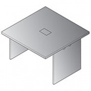 Expandable 48"X48" Table Component - Slate Grey
