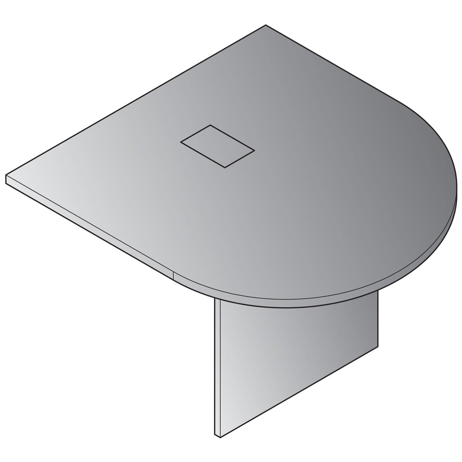 Expandable 48"X48" Bullet Top Component - Espresso