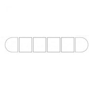 Expandable 14’ Racetrack Table - Slate Grey