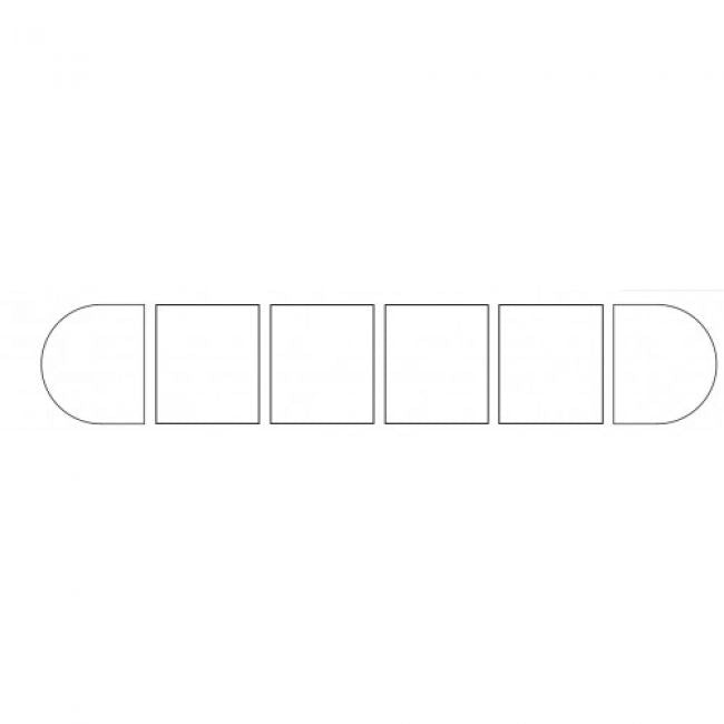 Expandable 20’ Racetrack Table - Slate Grey