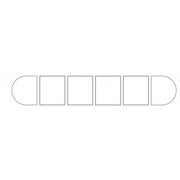Expandable 28’ Racetrack Table - Slate Grey