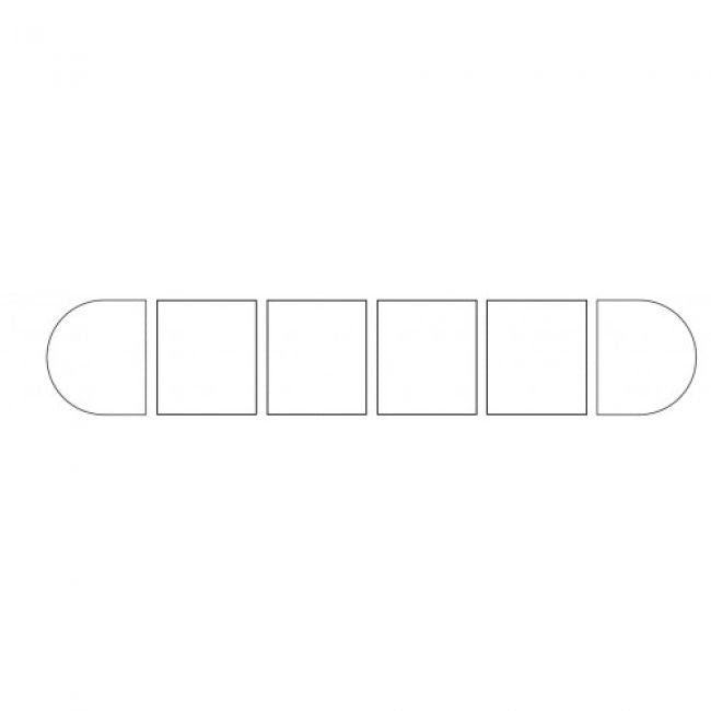 Expandable 30’ Racetrack Table - Slate Grey