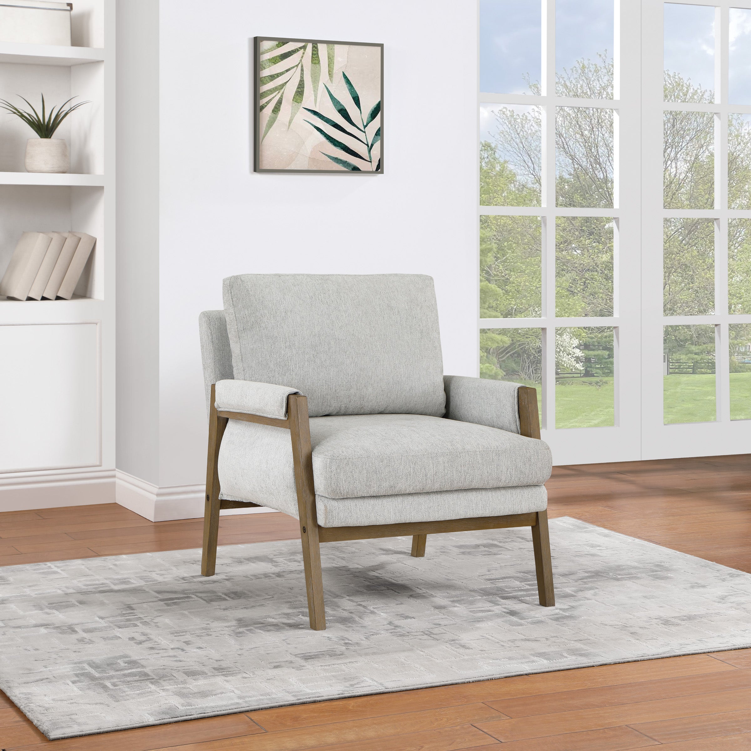 Faber Wood Frame Armchair - Smoke