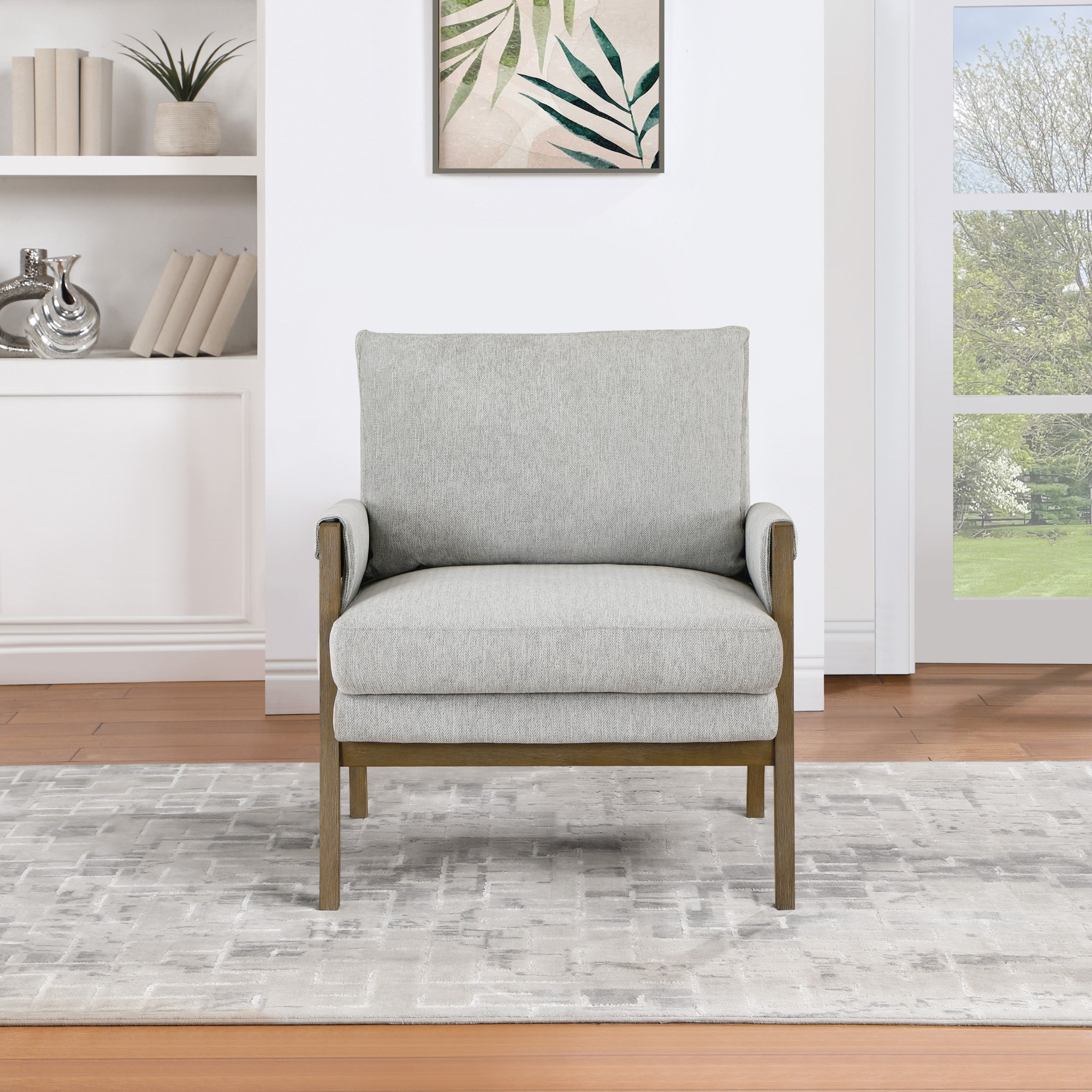 Faber Wood Frame Armchair - Smoke