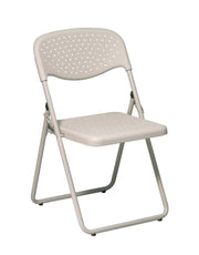 Folding Chair with Plastic Seat and Back - Beige