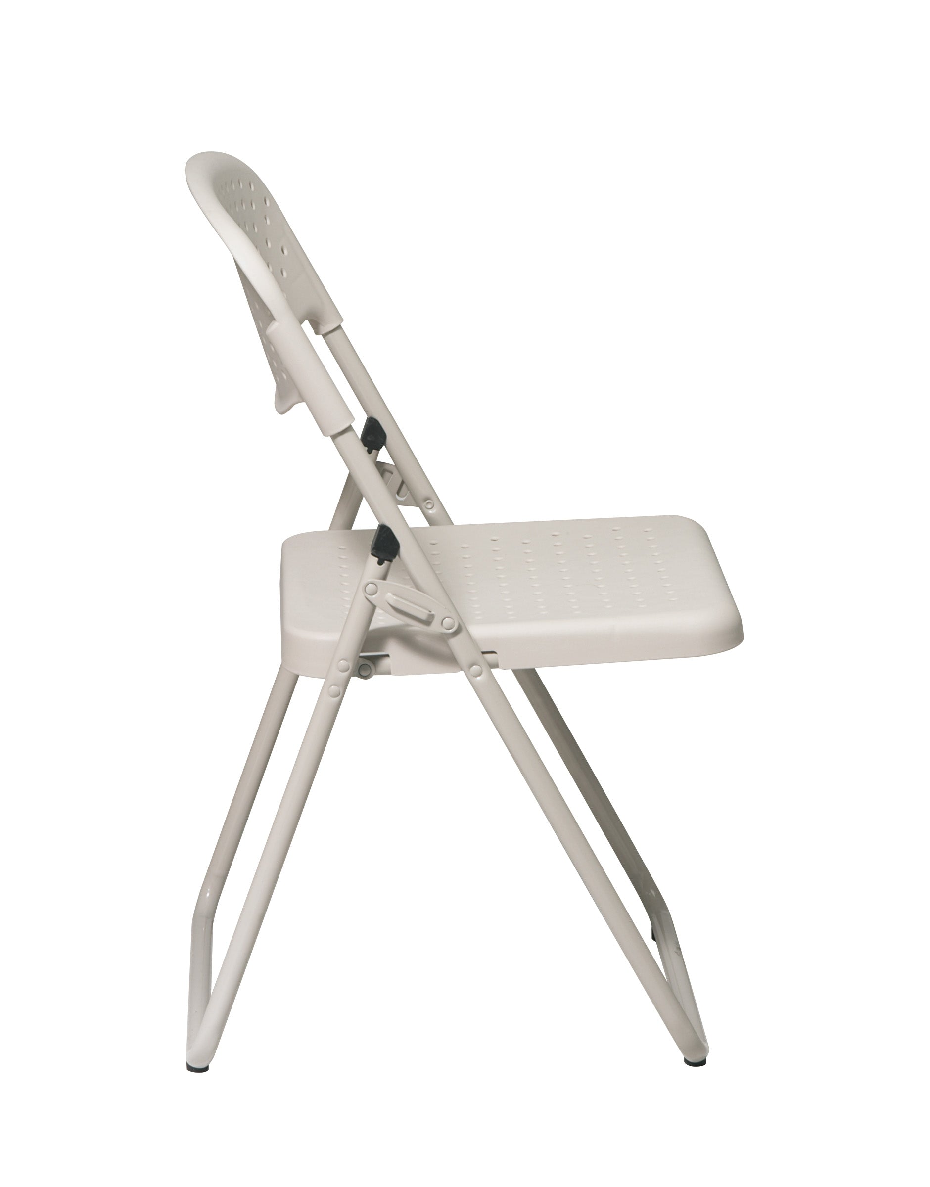 Folding Chair with Plastic Seat and Back - Beige