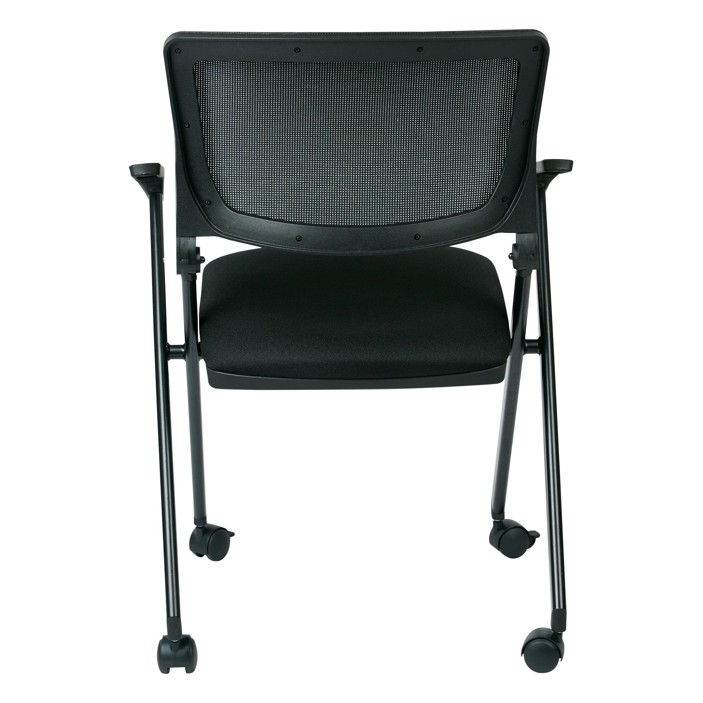 Folding Chair with breathable Mesh Back - Black