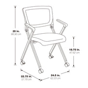 Folding Chair with breathable Mesh Back - Custom A Grade Fabric