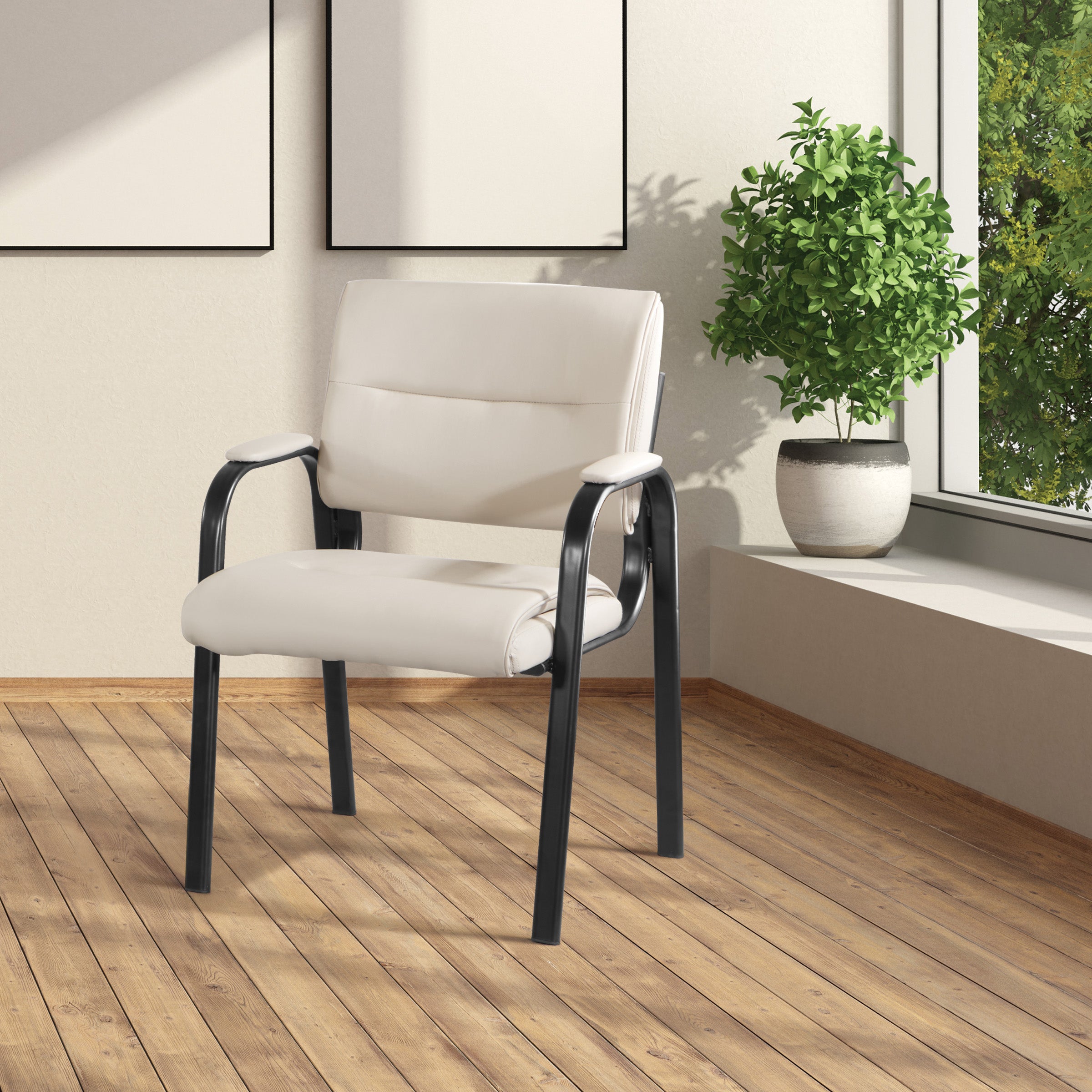 Guest Chair - Taupe/Black