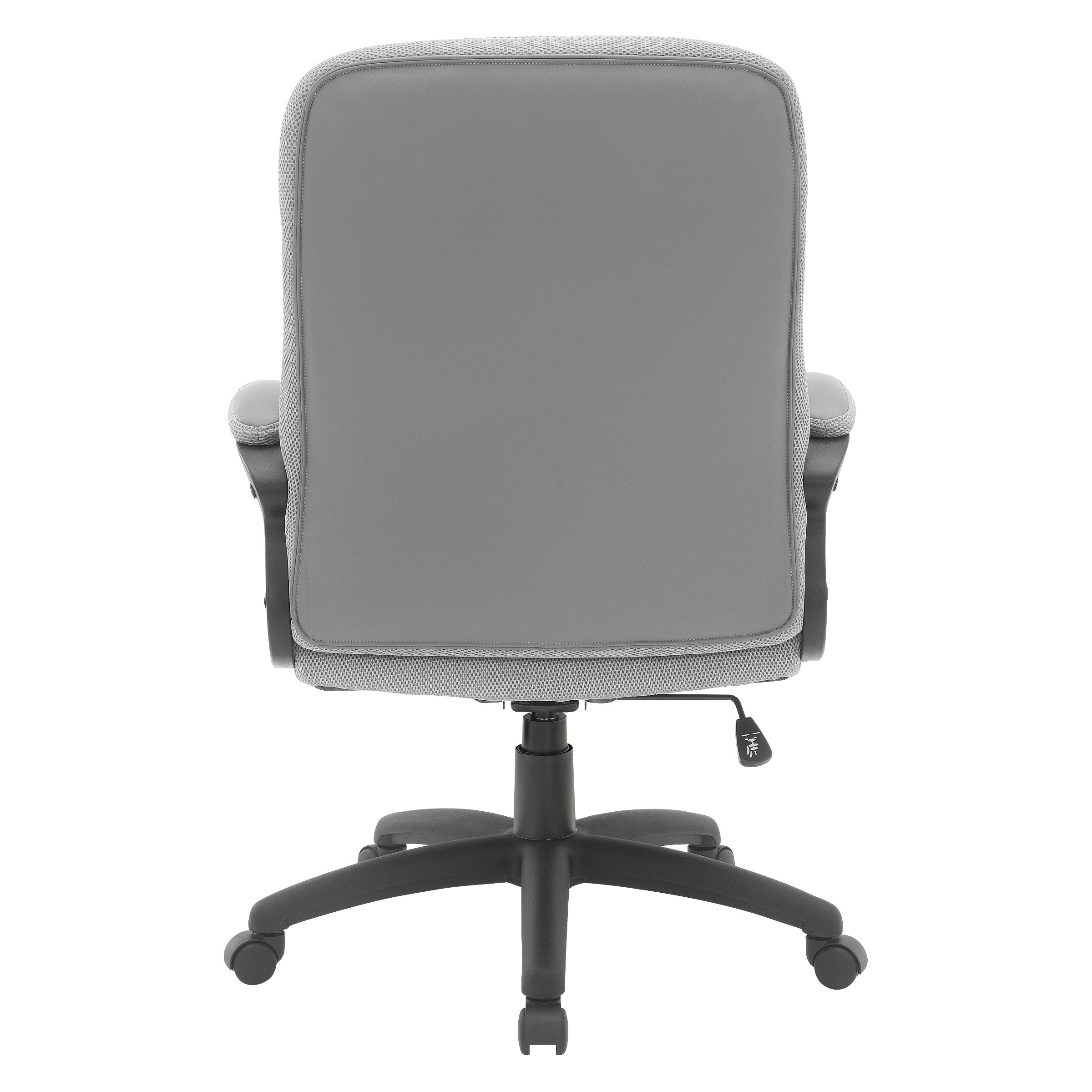 Faux Leather Manager's Chair  - Taupe/ Grey