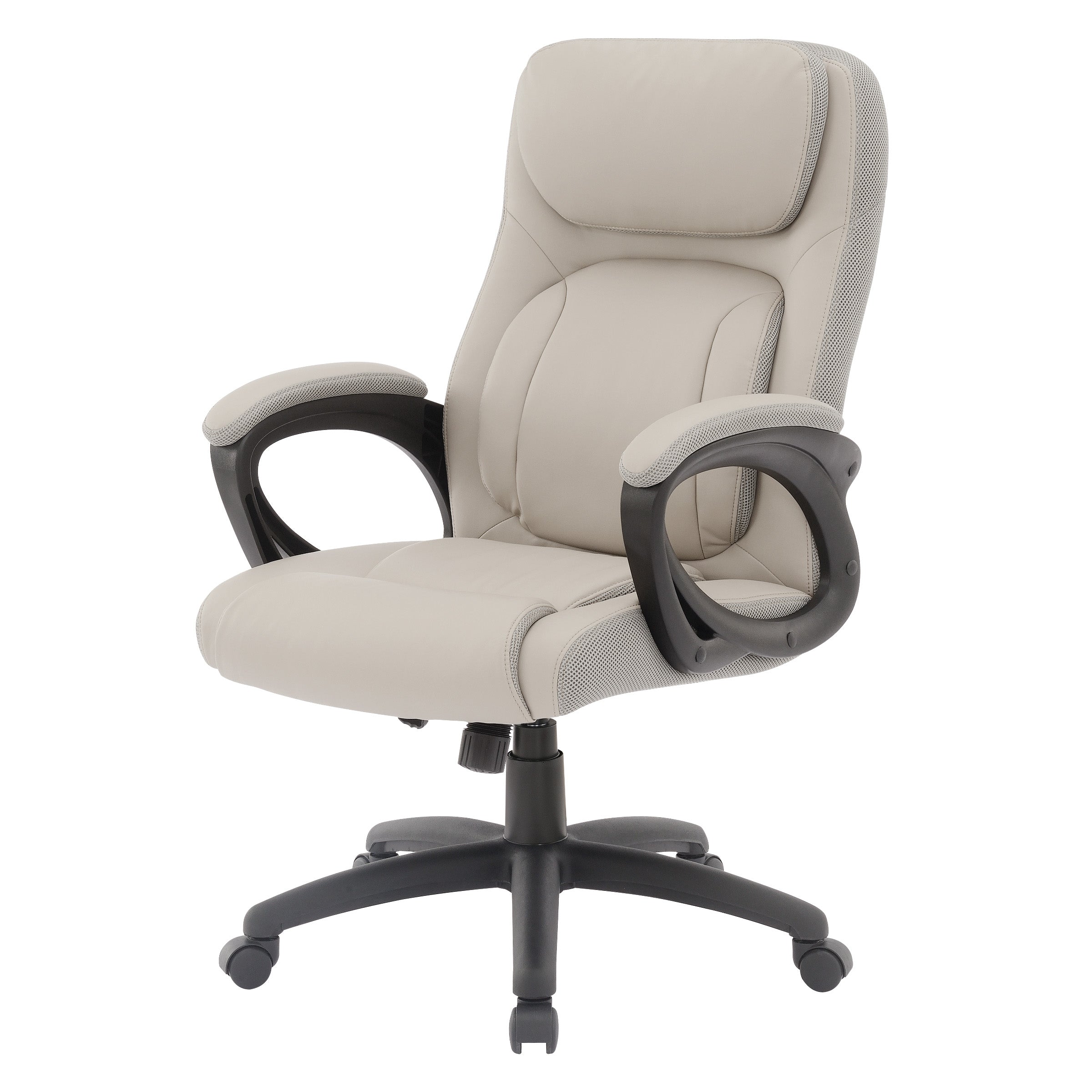 Faux Leather Manager's Chair  - Charcoal/ Grey