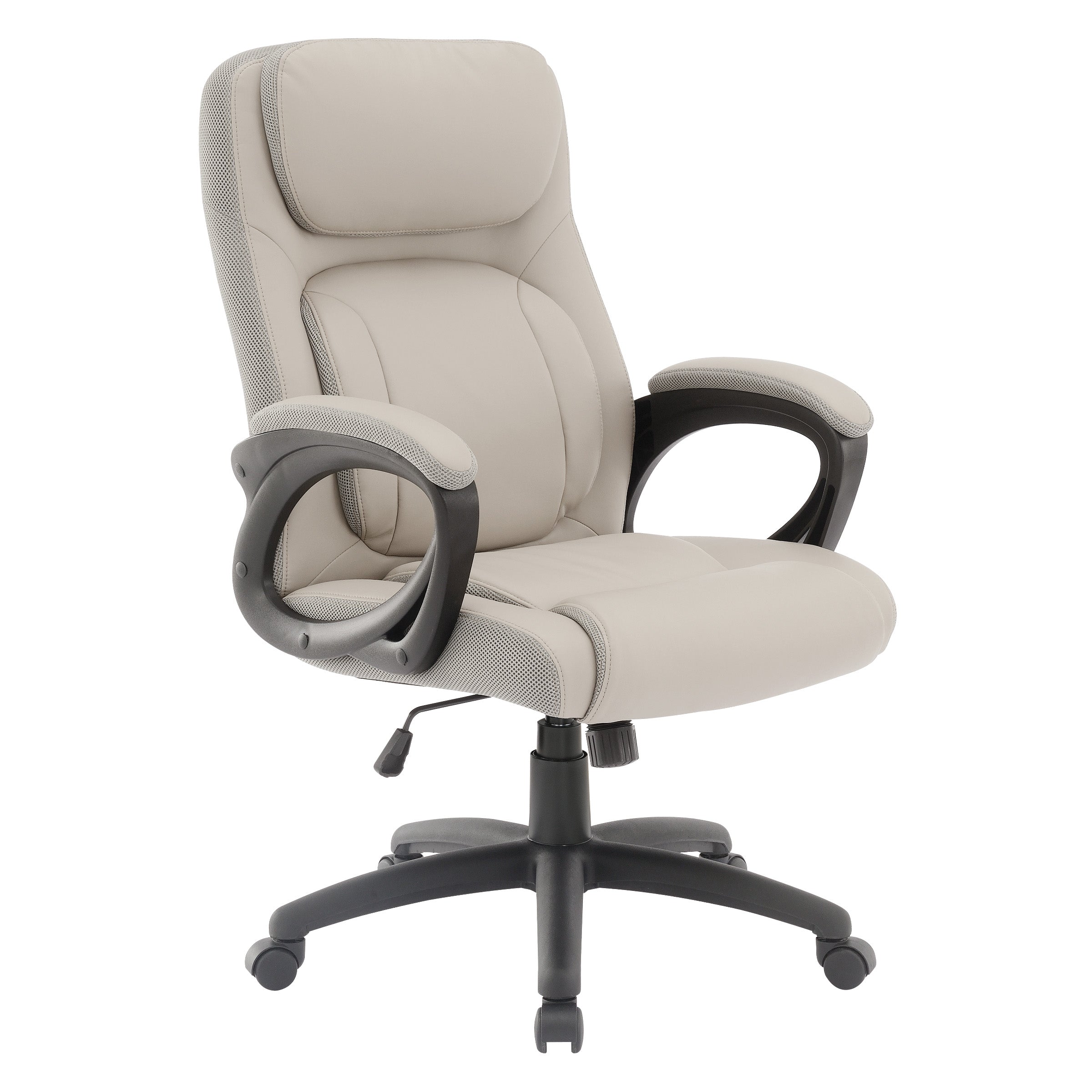 Faux Leather Manager's Chair  - Charcoal/ Grey