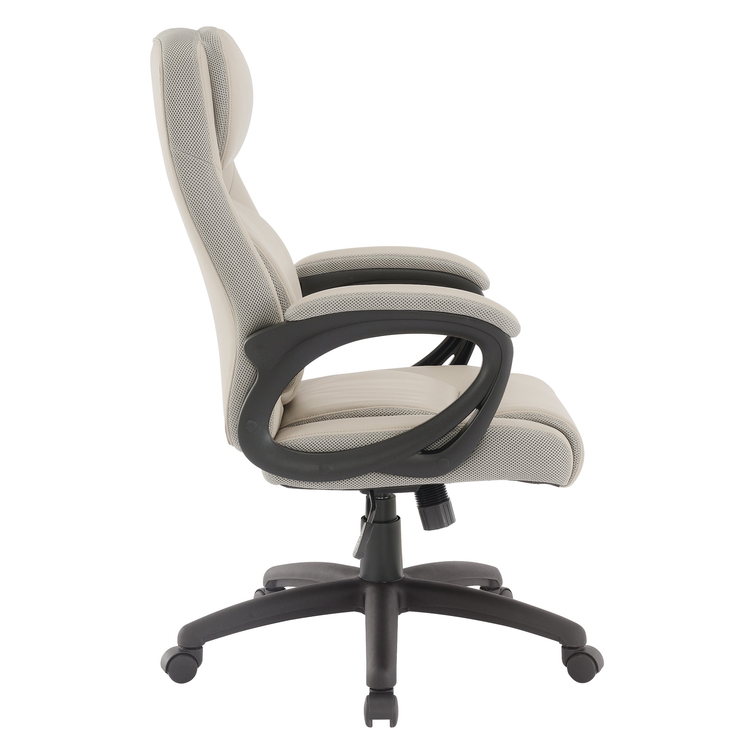Faux Leather Manager's Chair  - Charcoal/ Grey