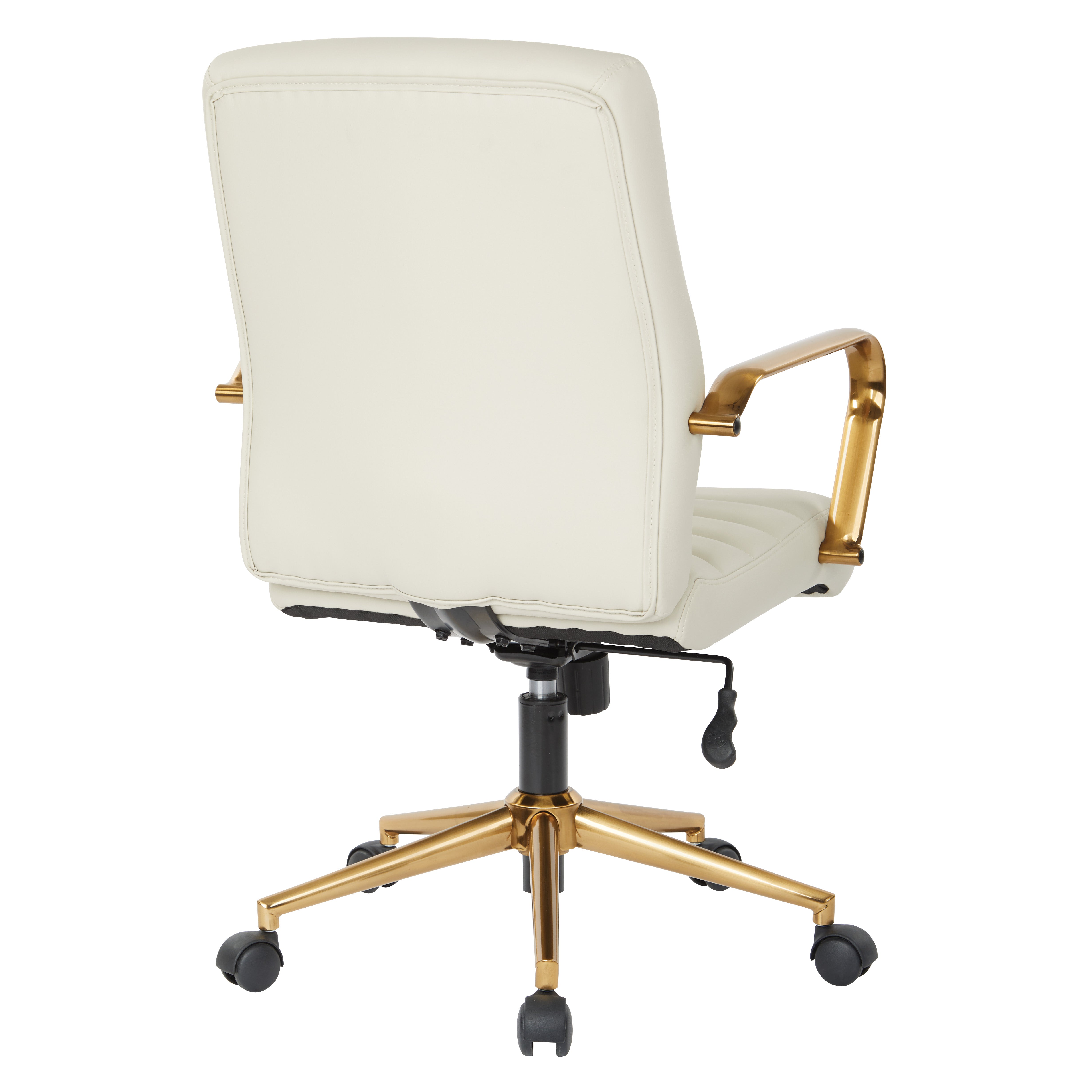 Baldwin Mid-Back Faux Leather Chair - Cream
