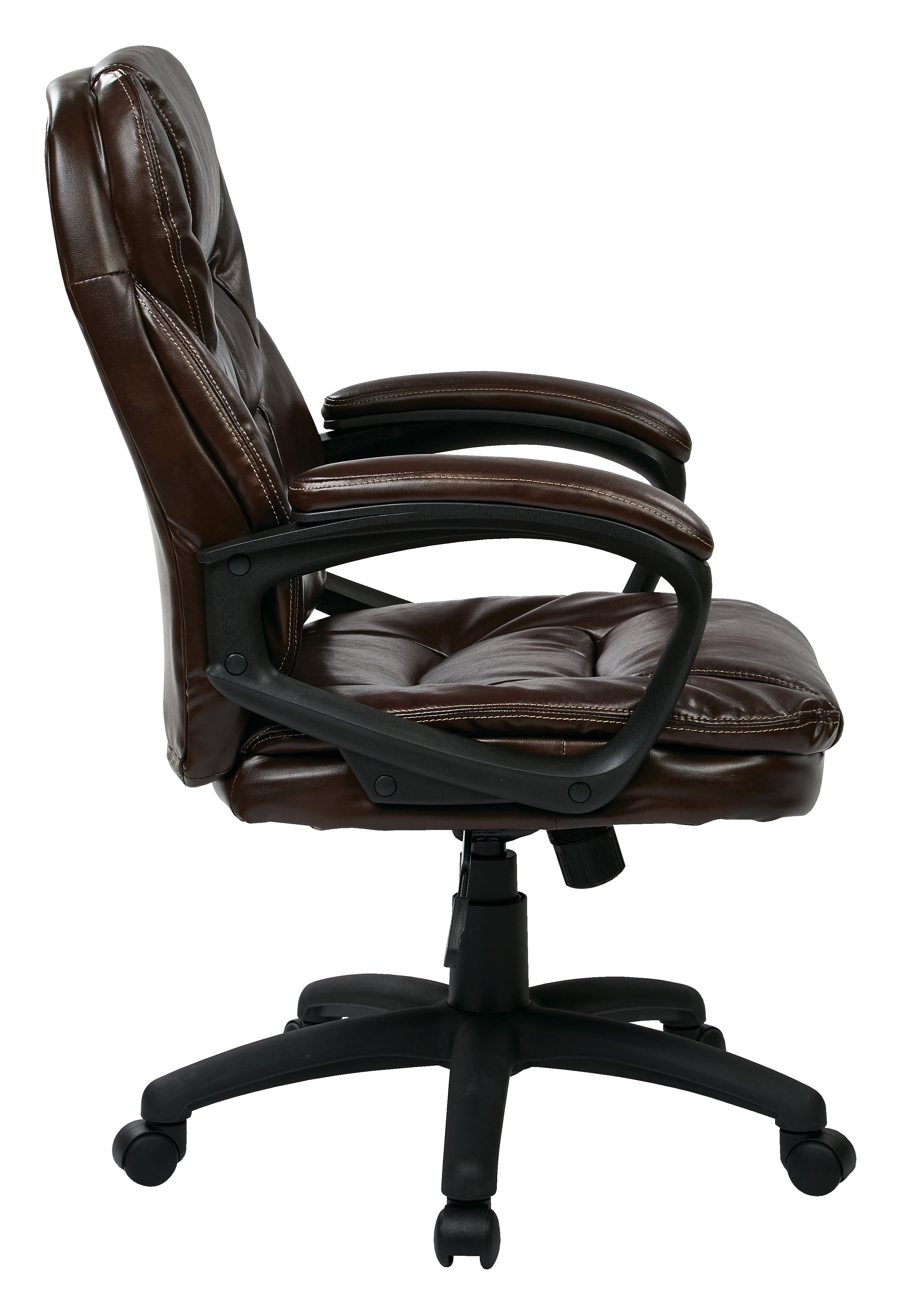 Faux Leather Managers Chair - Chocolate