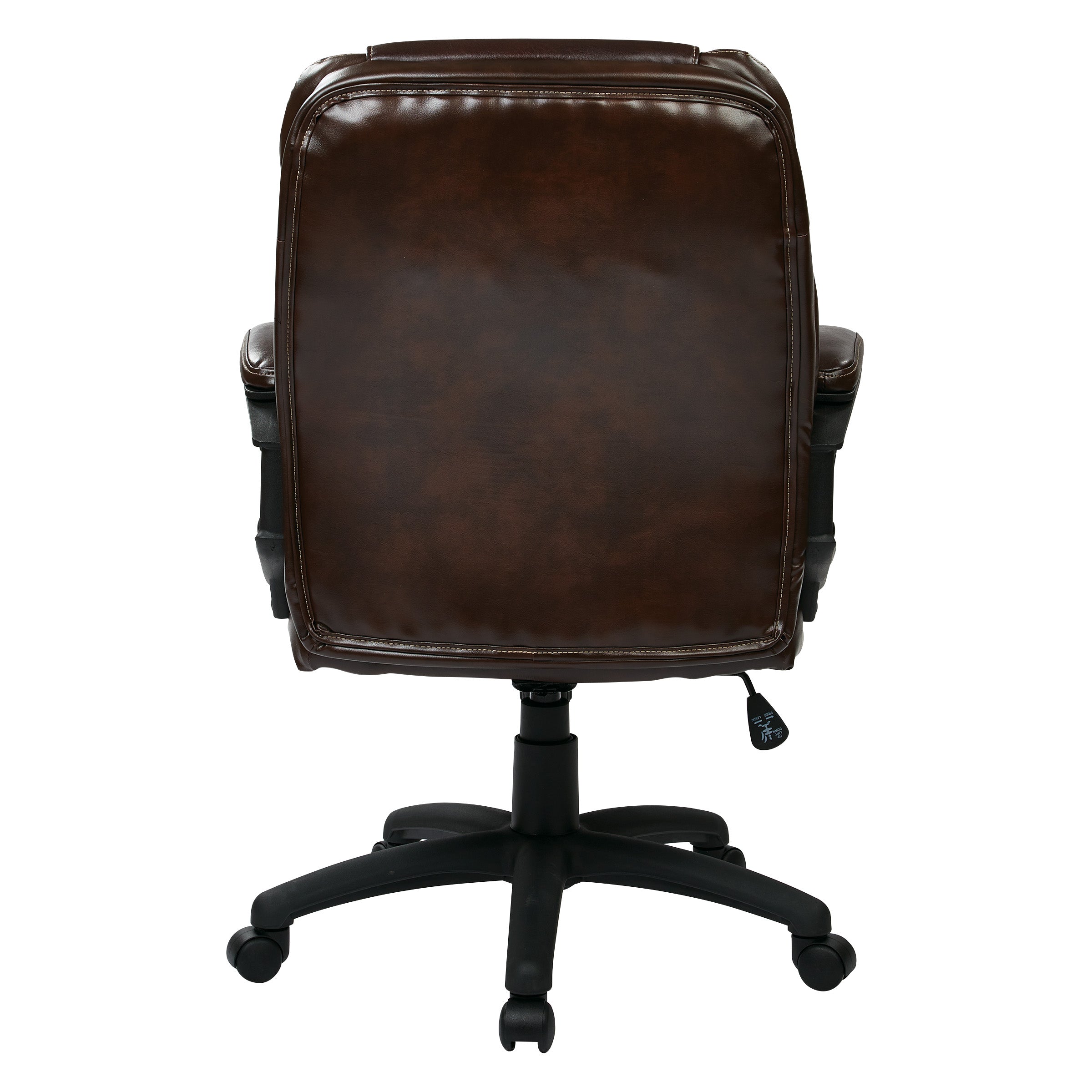 Faux Leather Managers Chair - Chocolate