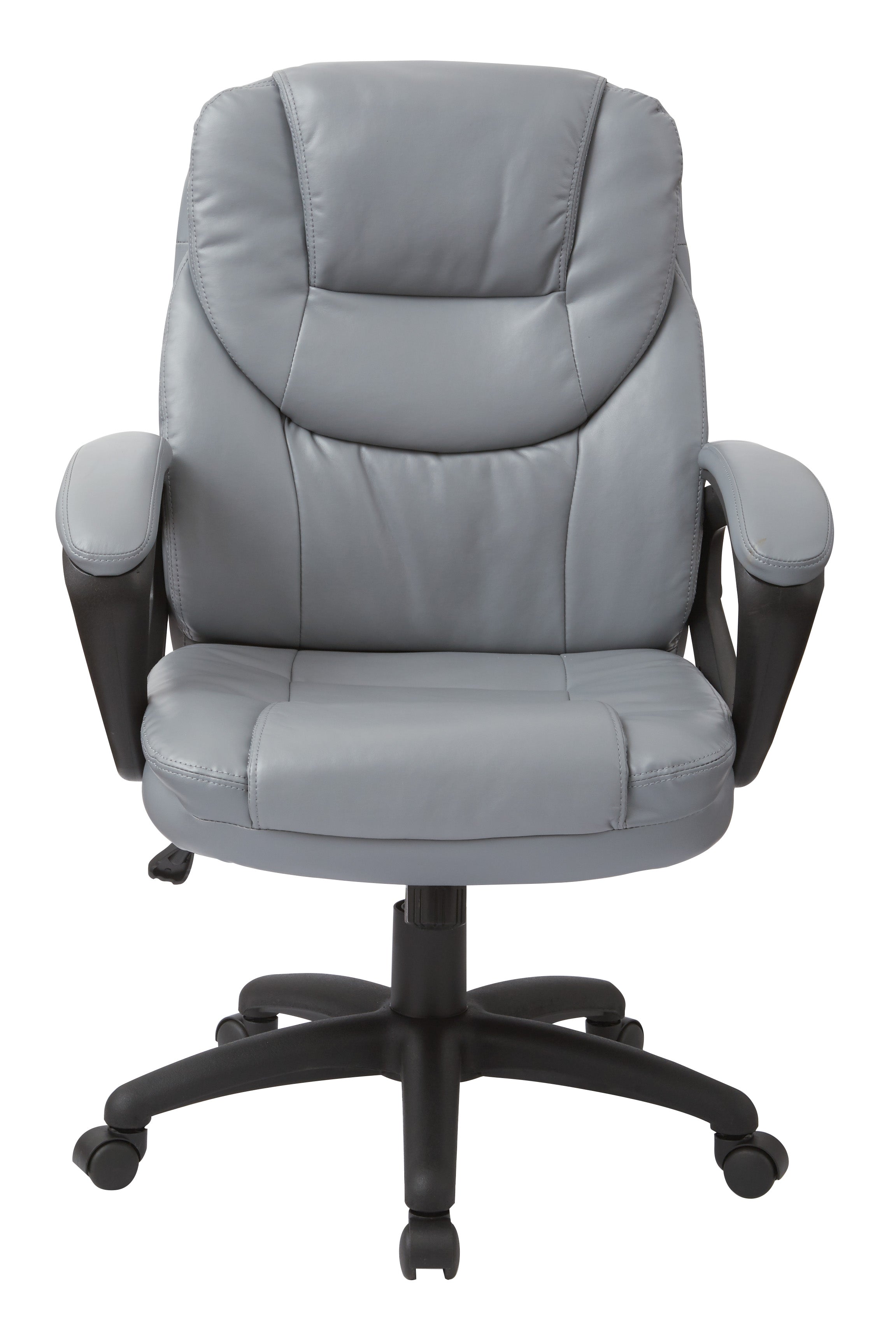 Faux Leather Managers Chair - Charcoal