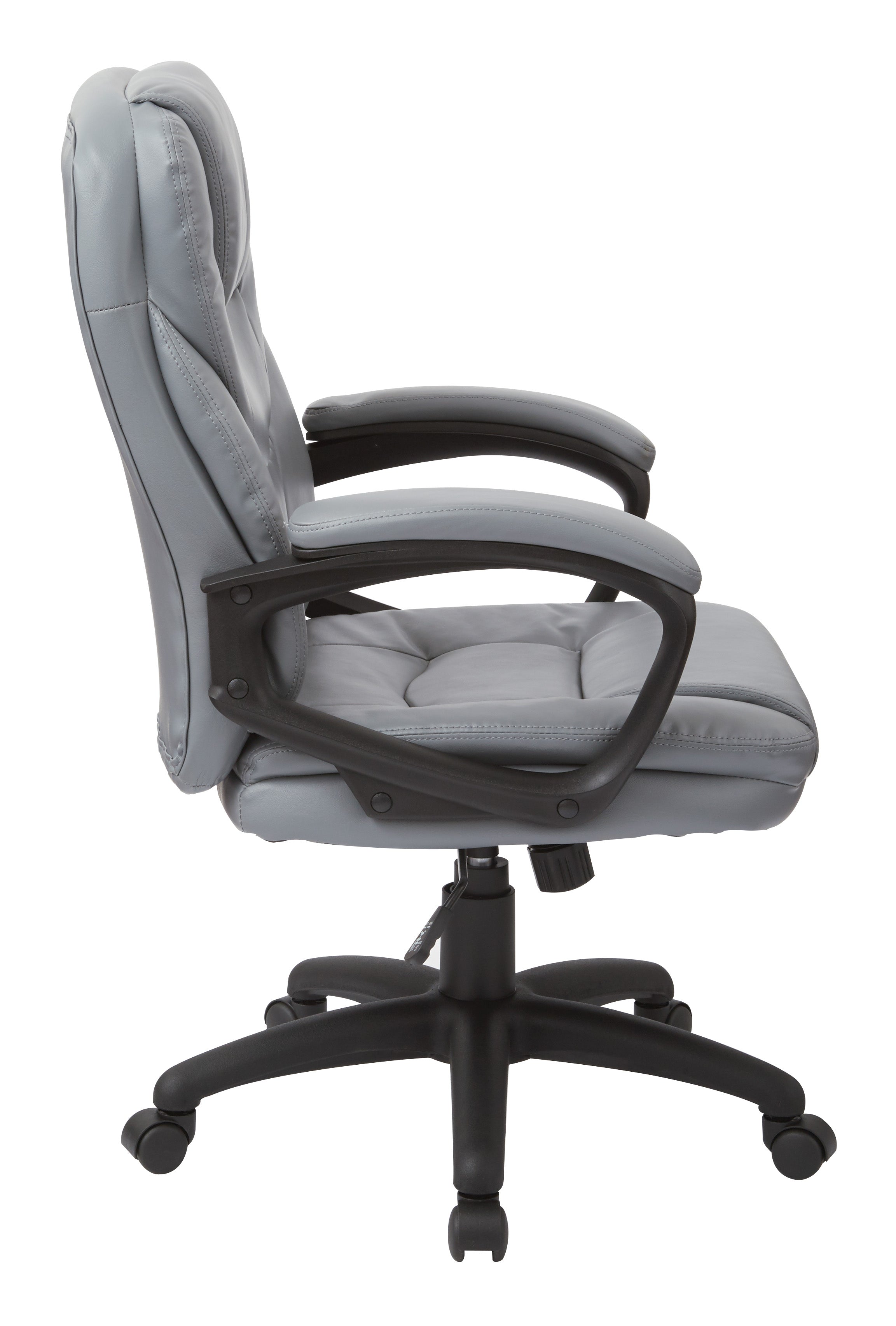 Faux Leather Managers Chair - Charcoal