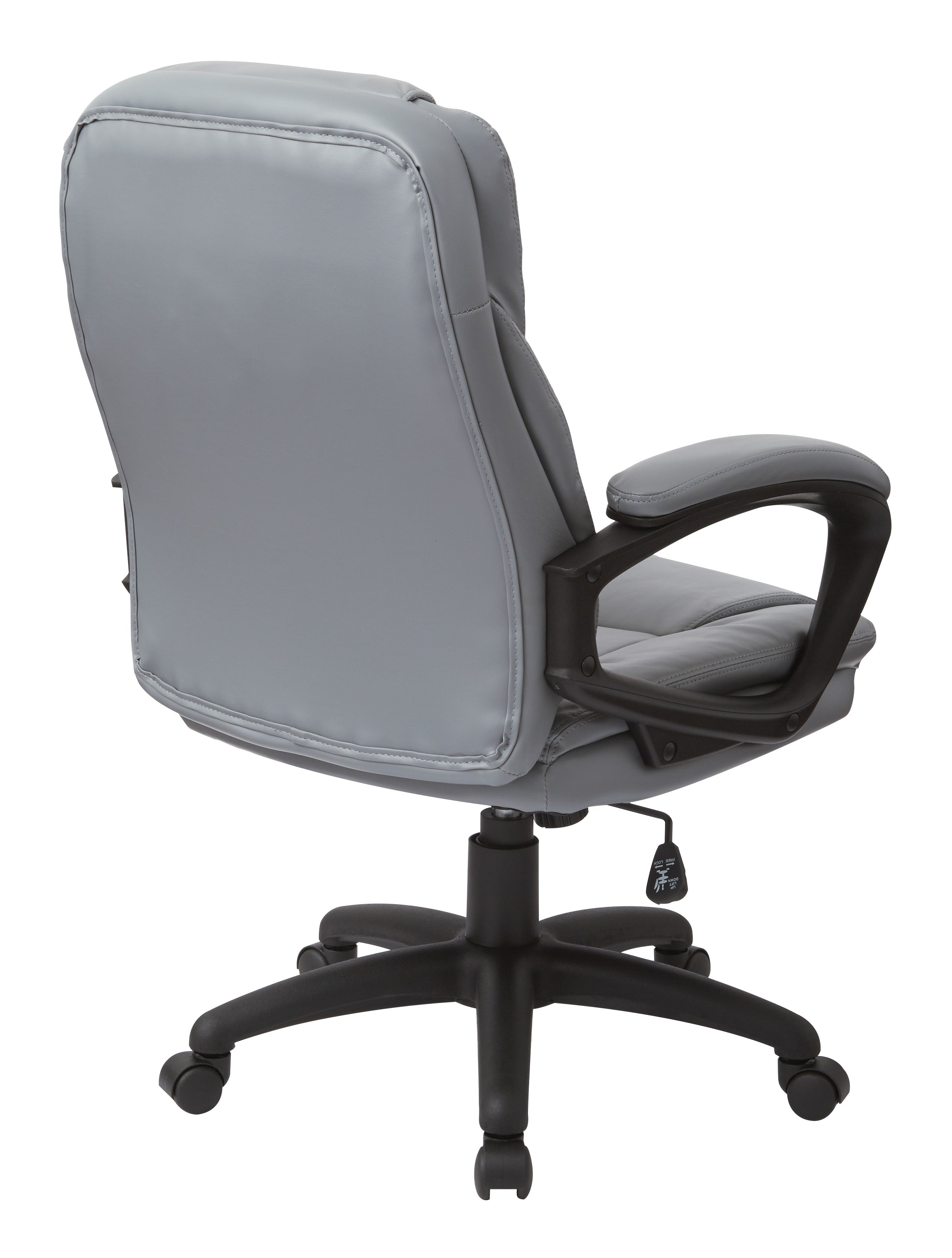 Faux Leather Managers Chair - Charcoal