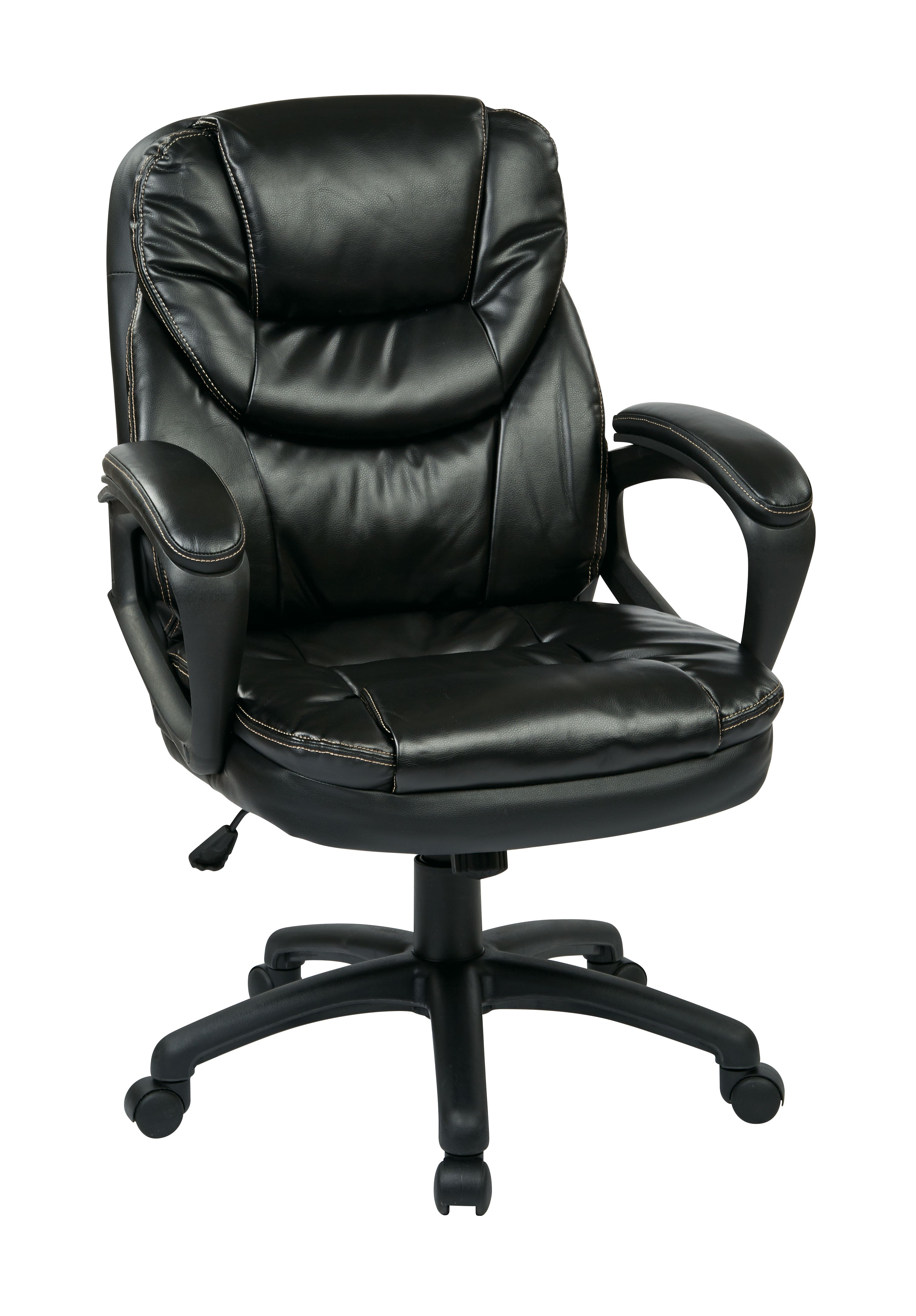 Faux Leather Managers Chair - Black