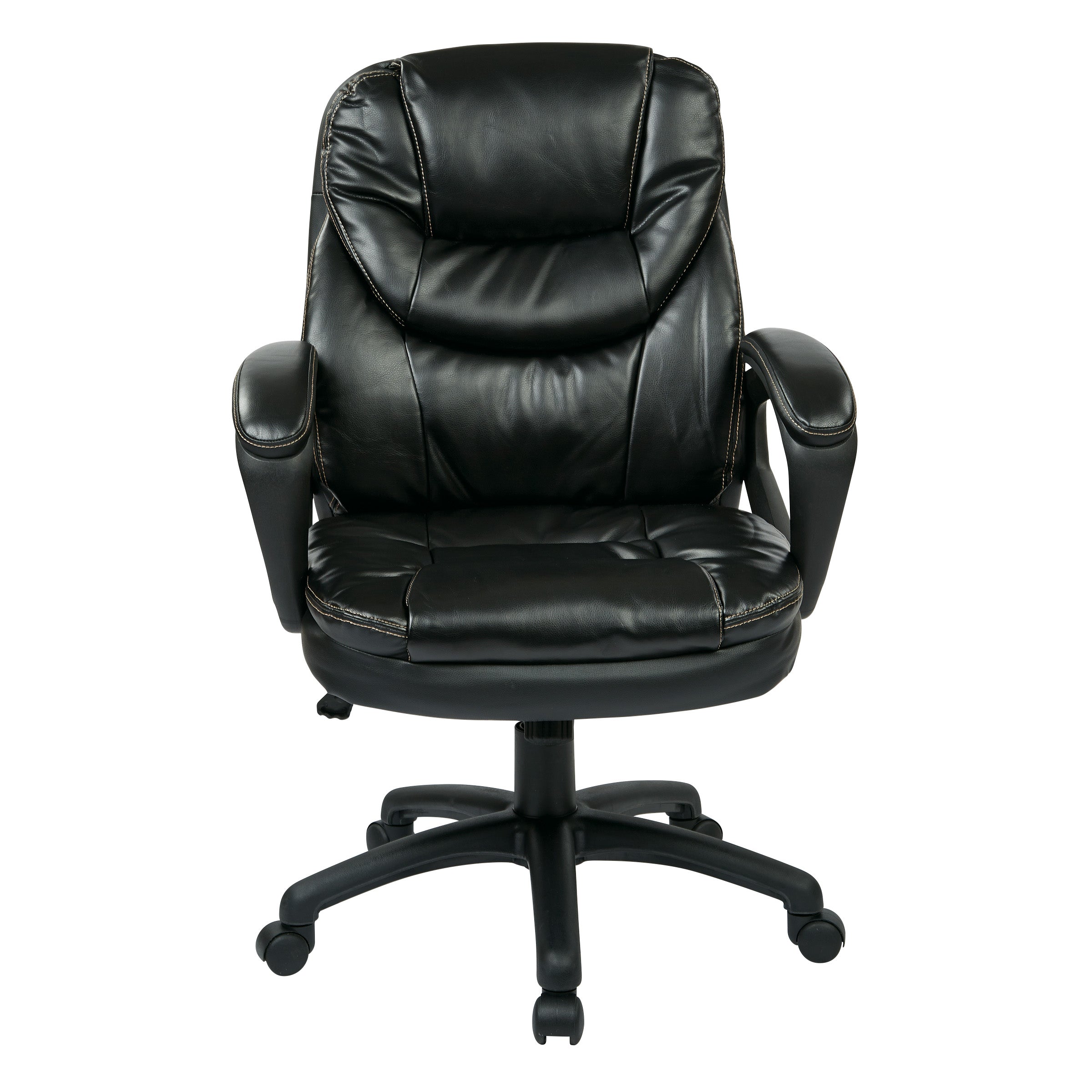 Faux Leather Managers Chair - Black