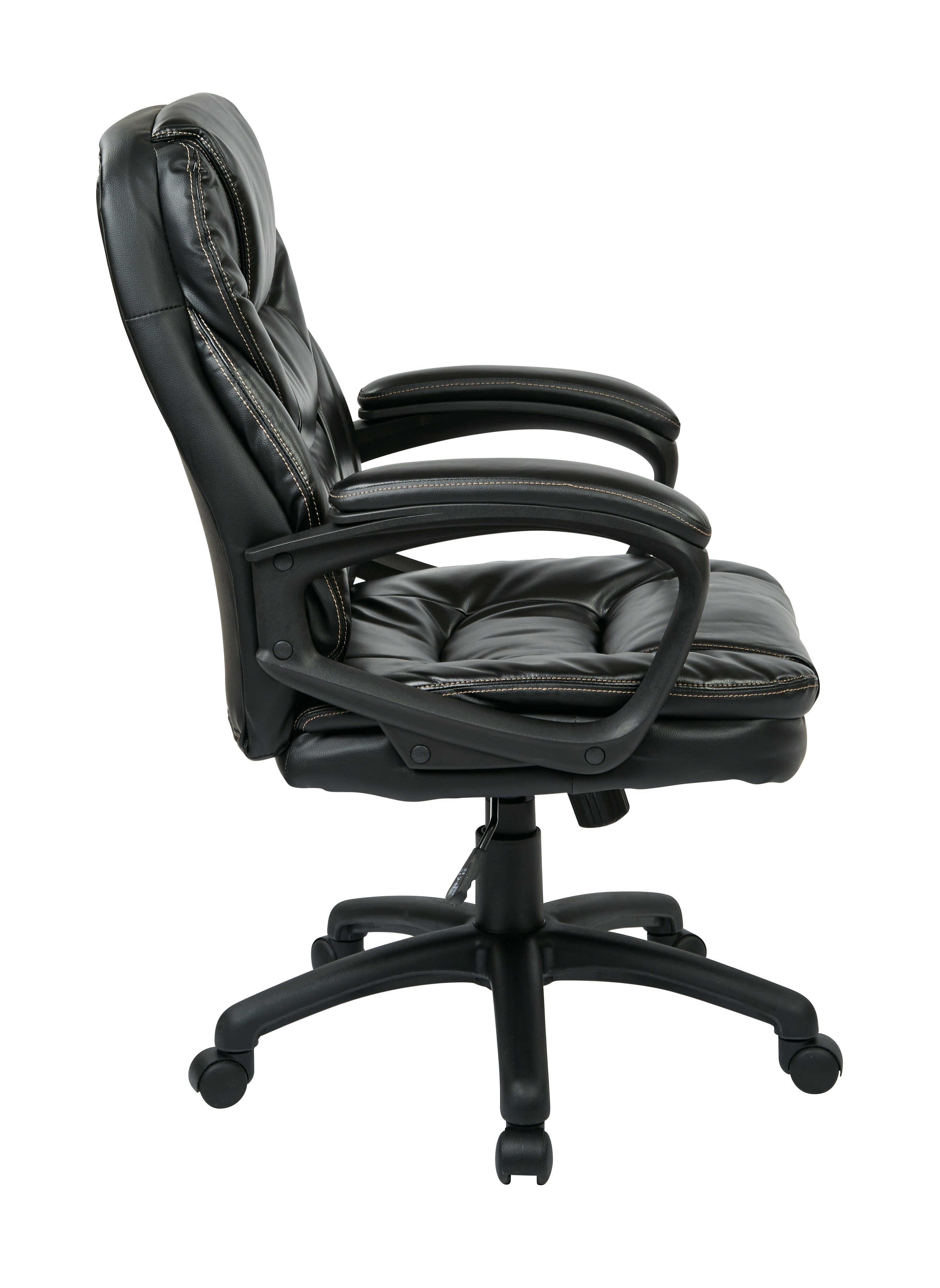 Faux Leather Managers Chair - Black