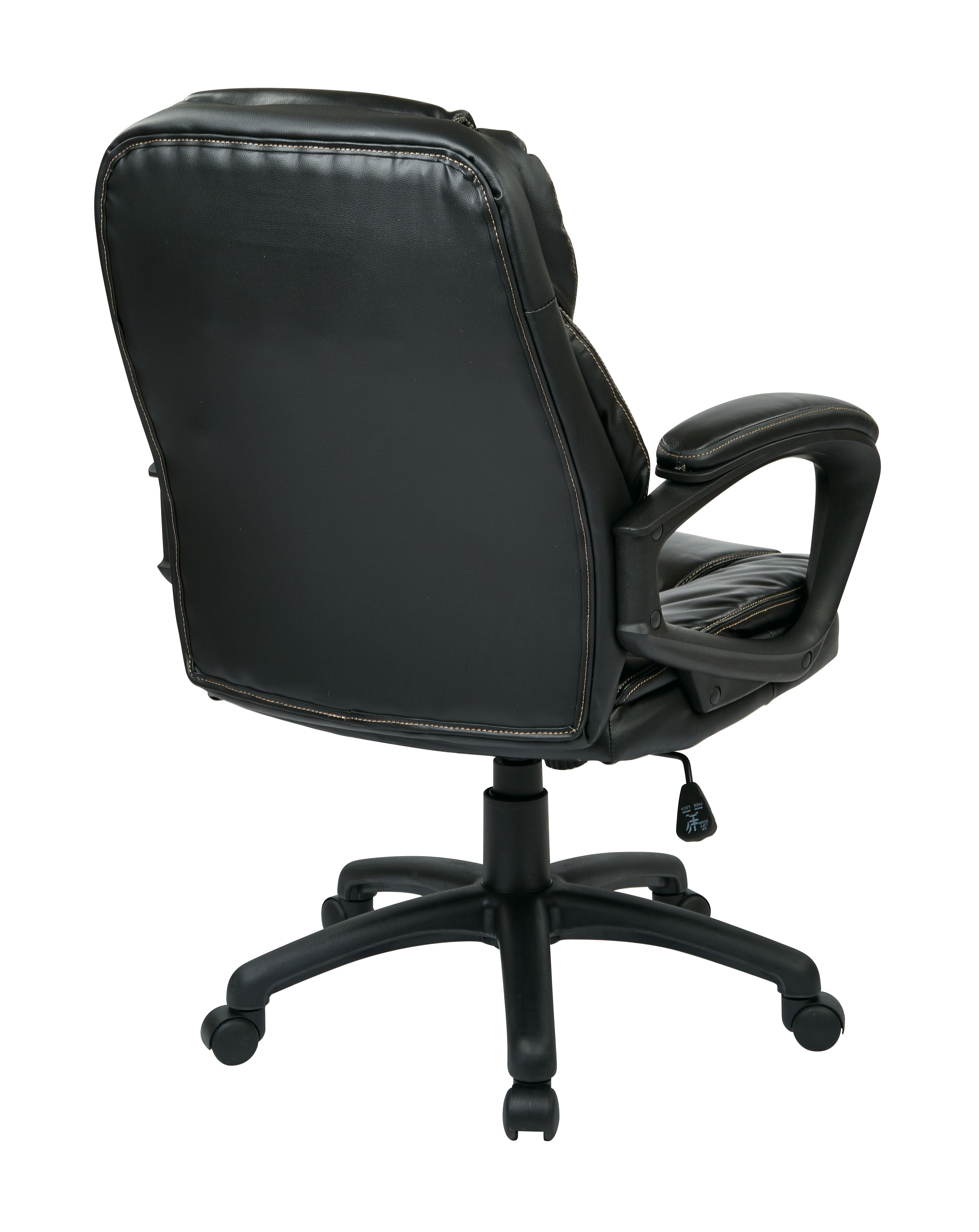 Faux Leather Managers Chair - Black