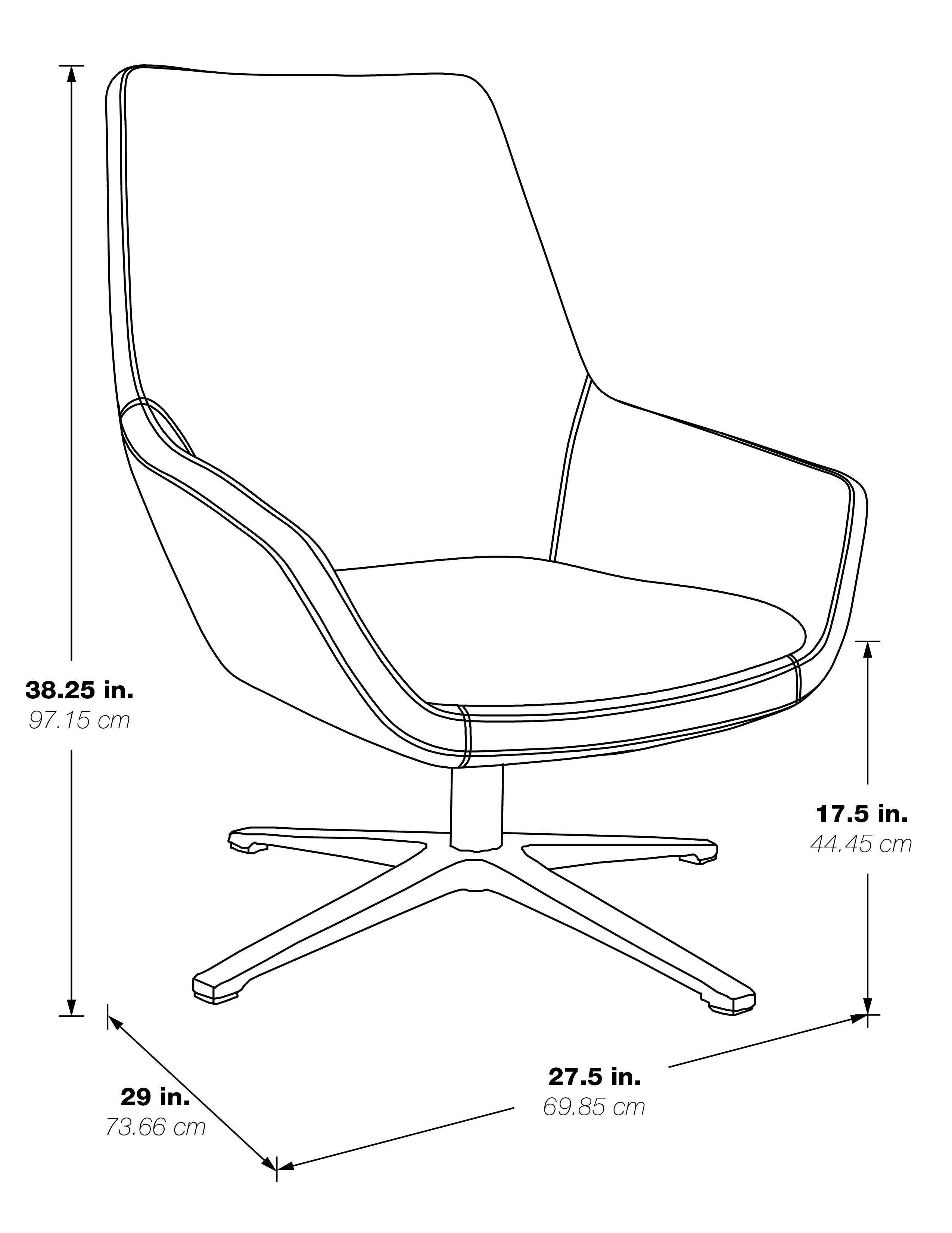 Modern Scoop Office Chair - Dillon Stratus