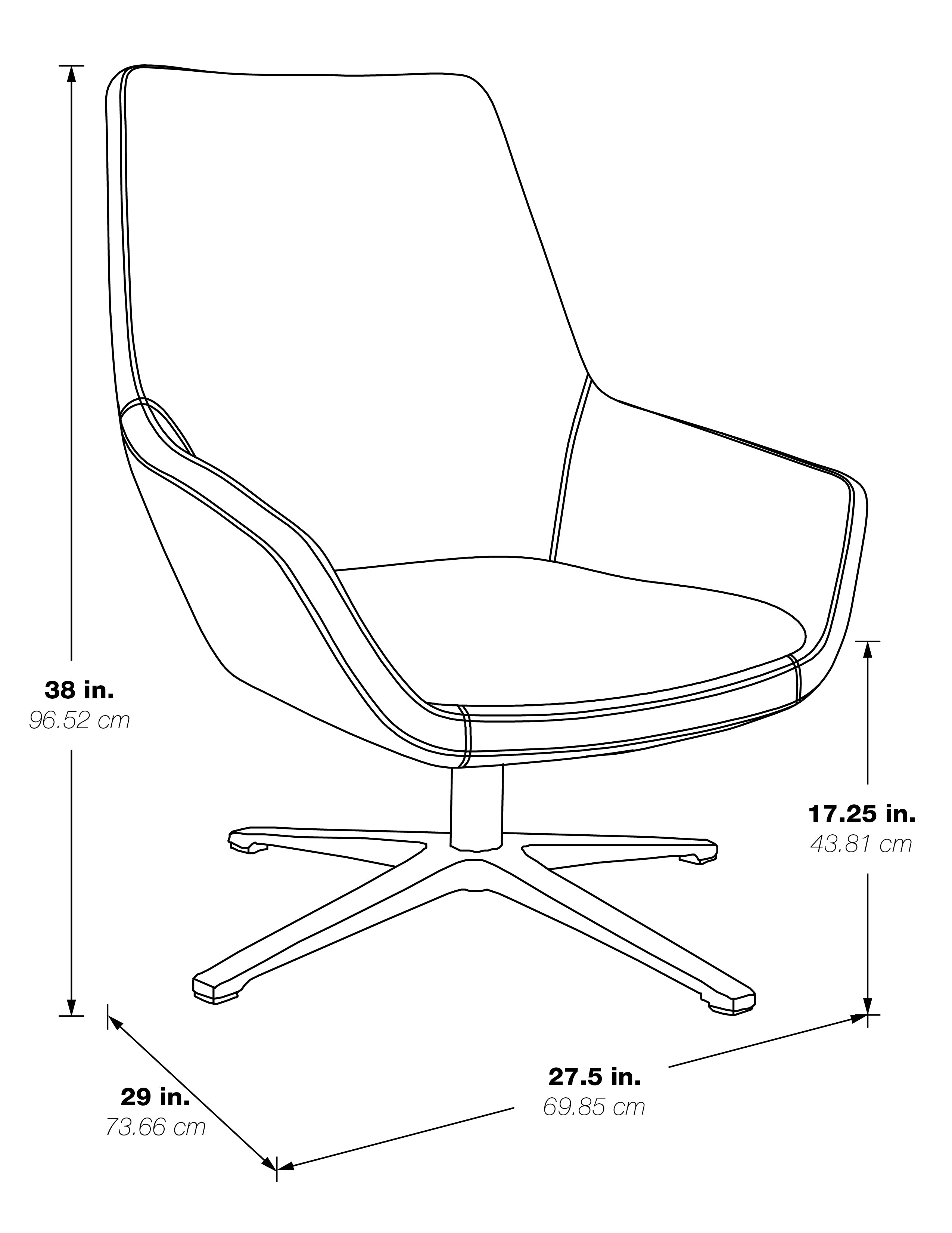 Modern Scoop Office Chair - Dillon Stratus