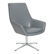 Modern Scoop Office Chair - Charcoal Grey
