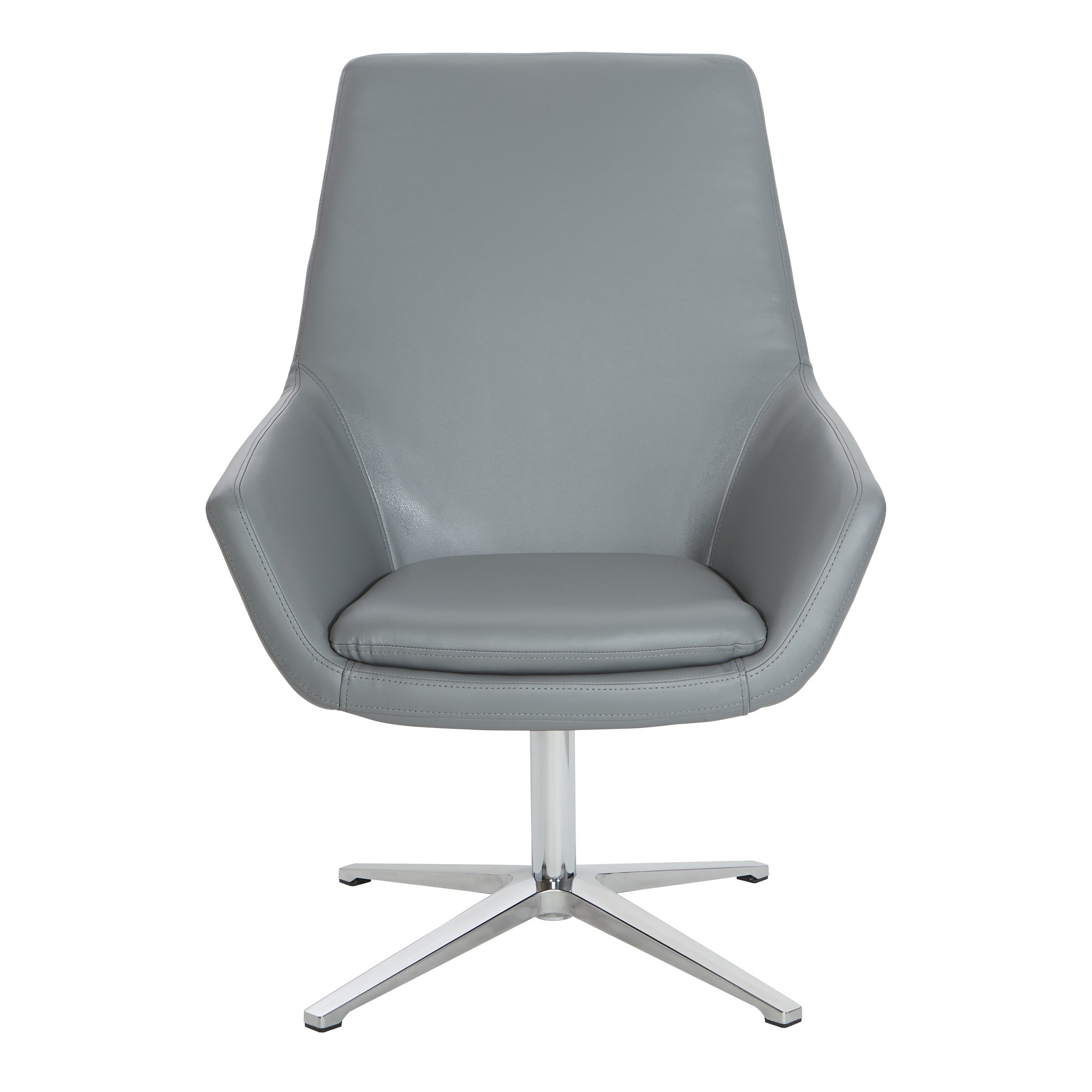 Modern Scoop Office Chair - Charcoal Grey