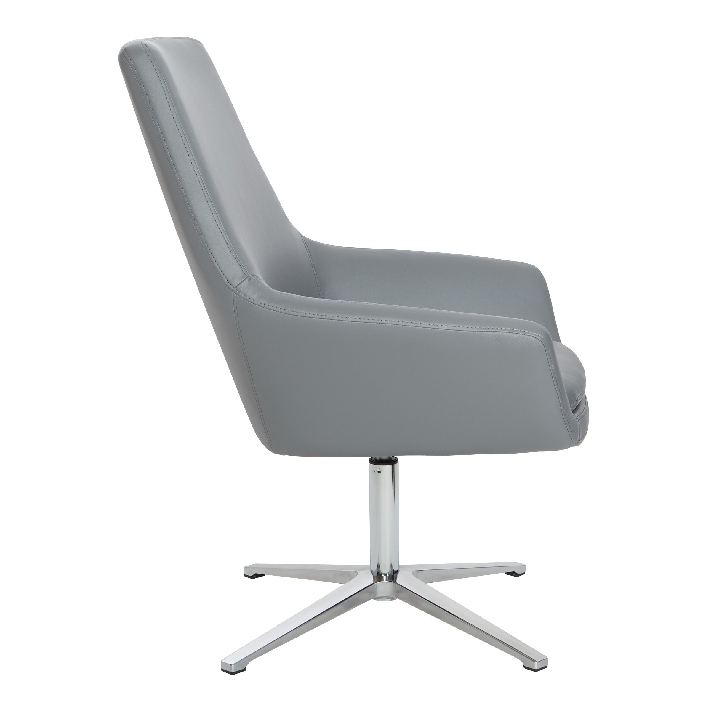 Modern Scoop Office Chair - Charcoal Grey