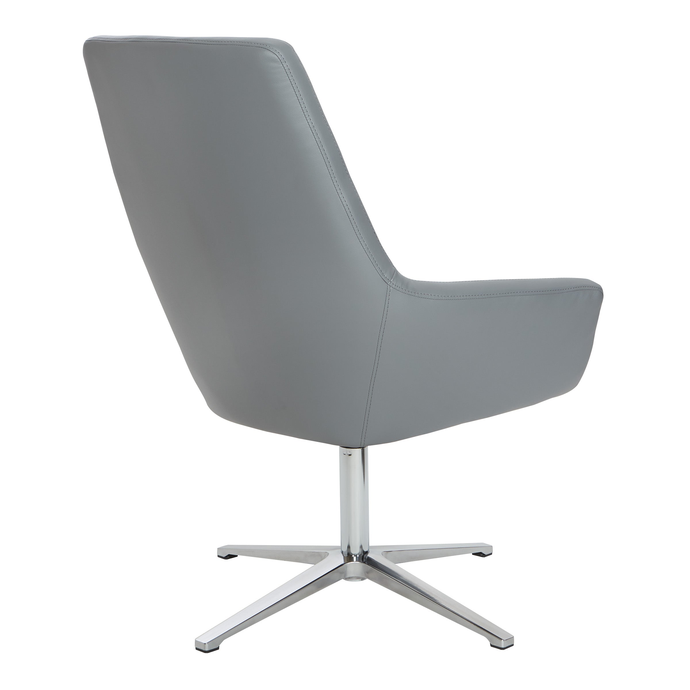Modern Scoop Office Chair - Charcoal Grey