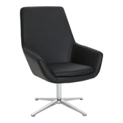 Modern Scoop Office Chair - Black