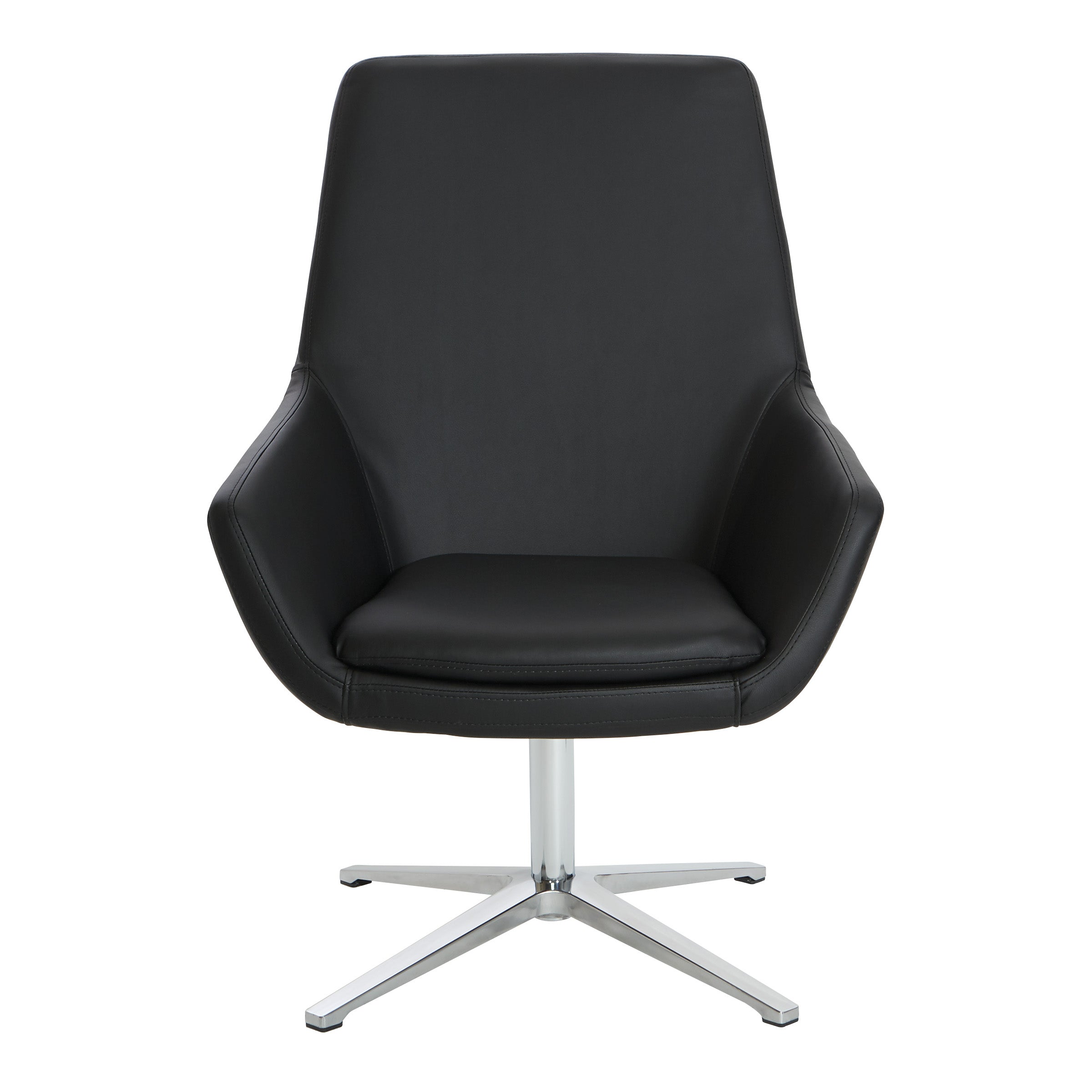 Modern Scoop Office Chair - Black