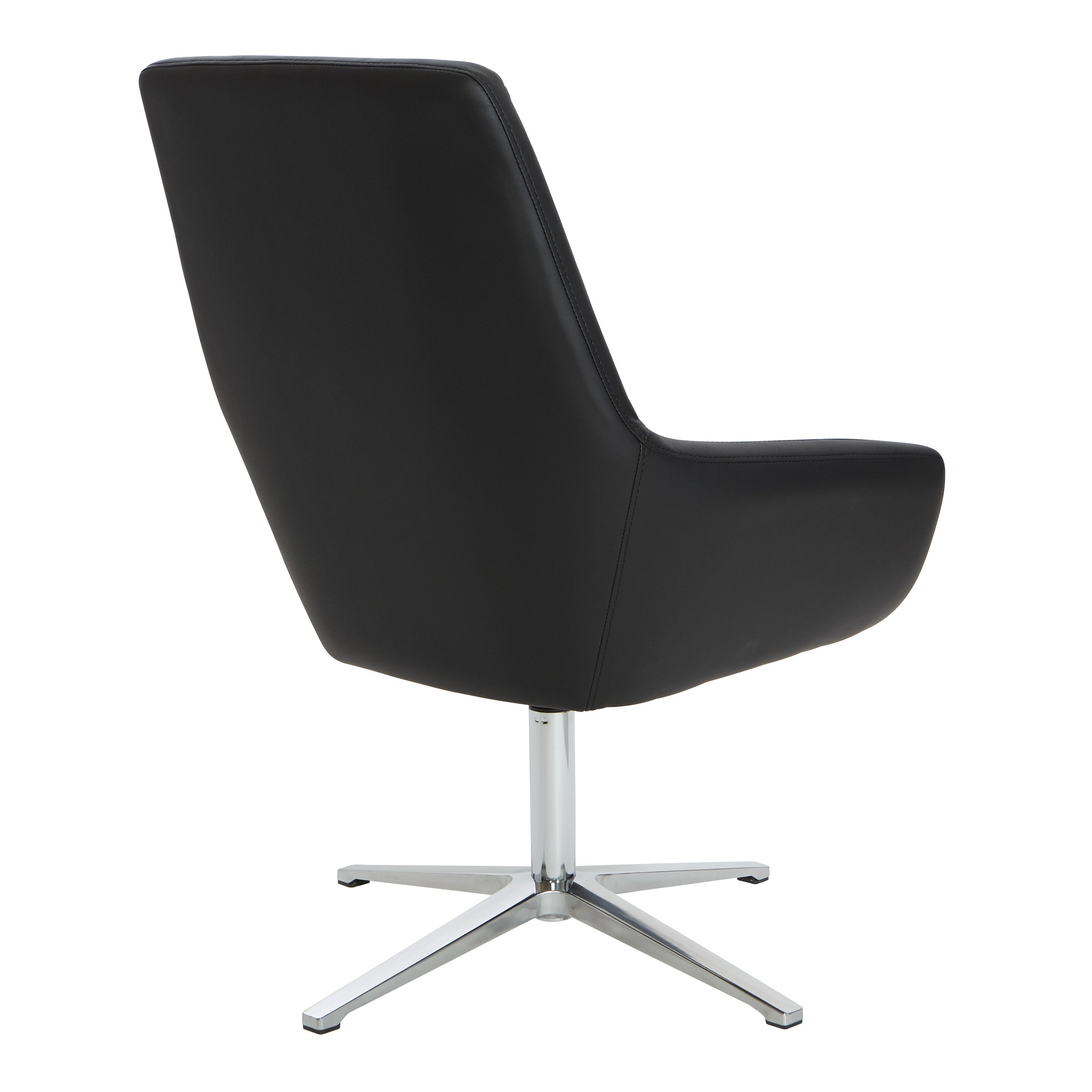 Modern Scoop Office Chair - Black