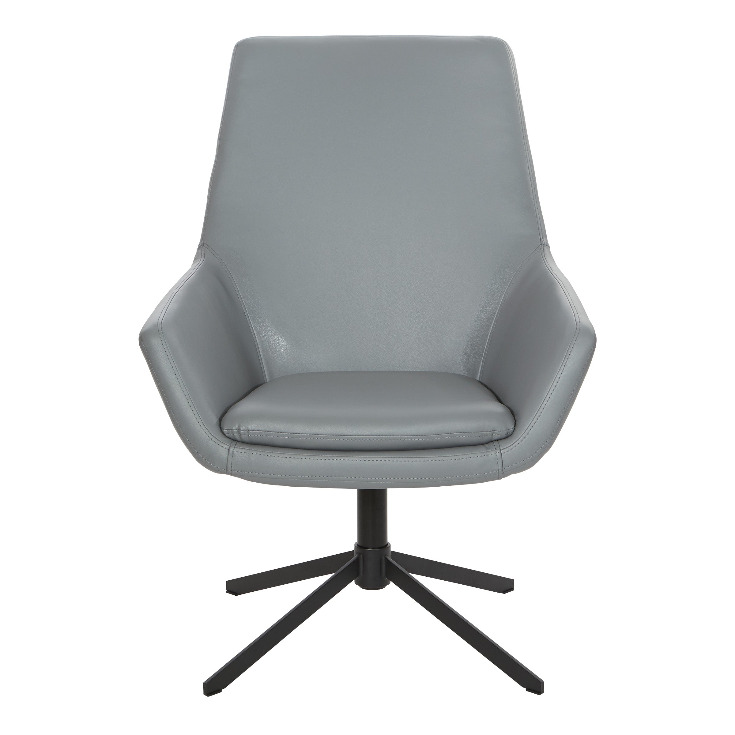 Modern Scoop Office Chair - Charcoal Grey