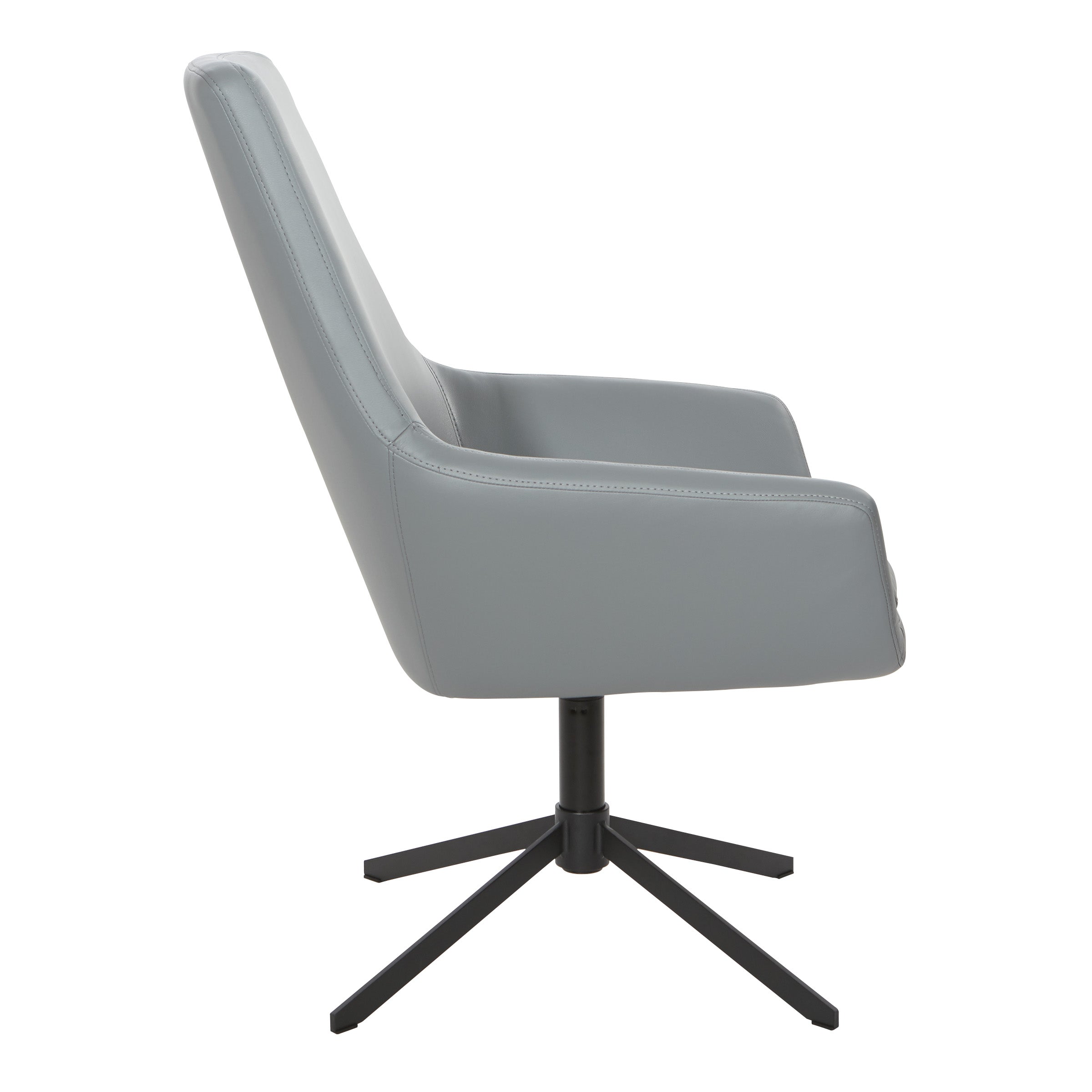 Modern Scoop Office Chair - Charcoal Grey