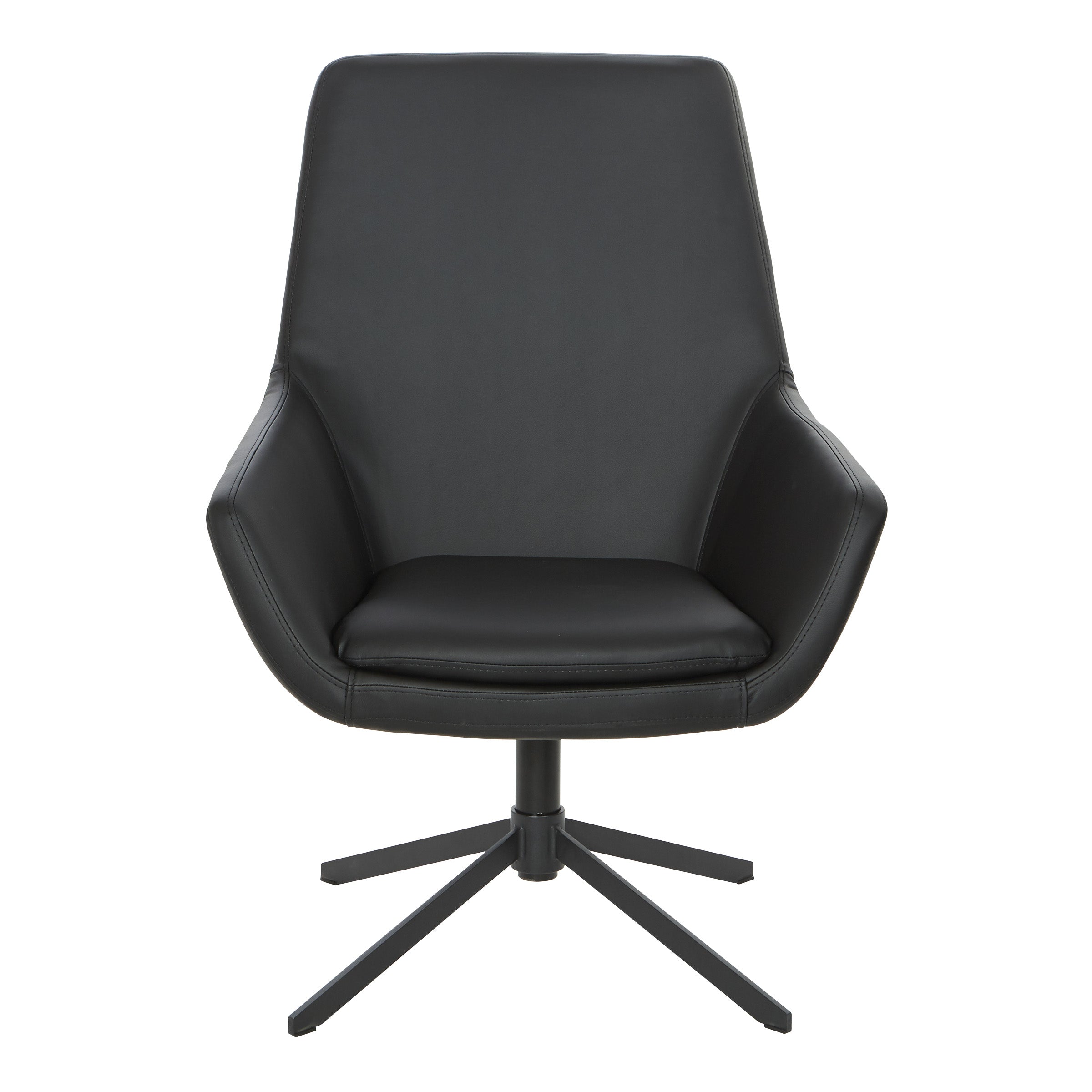 Modern Scoop Office Chair - Black