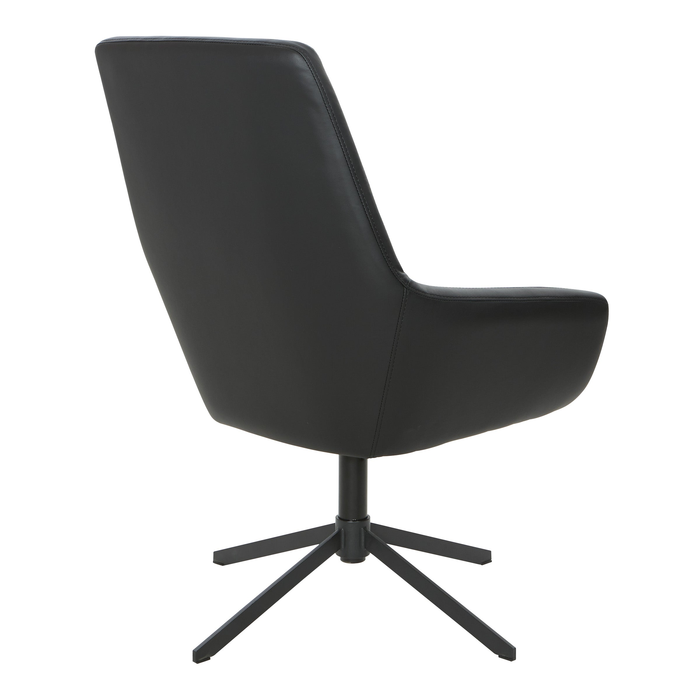 Modern Scoop Office Chair - Black