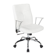 Faux Leather Chair - White