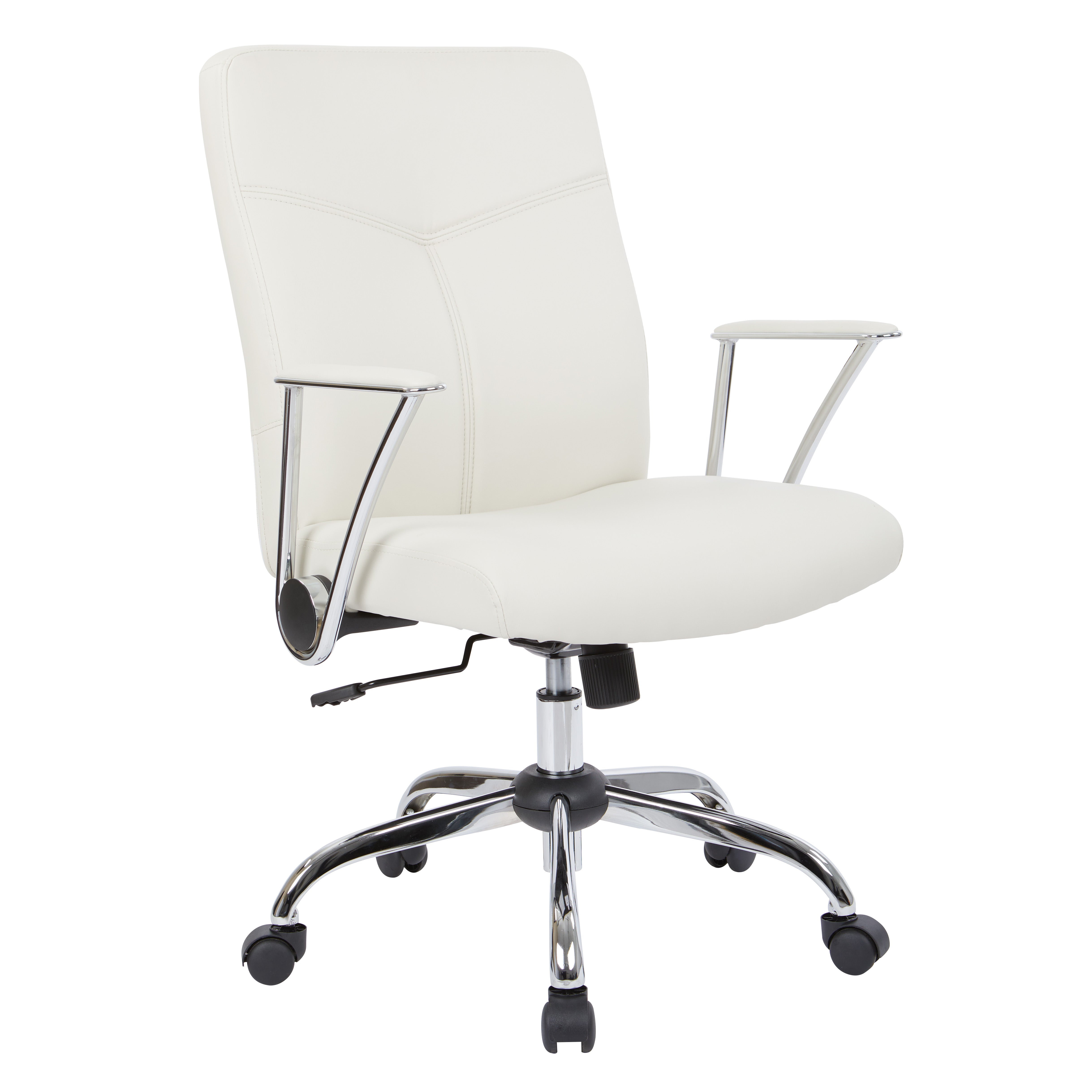 Faux Leather Chair - Cream